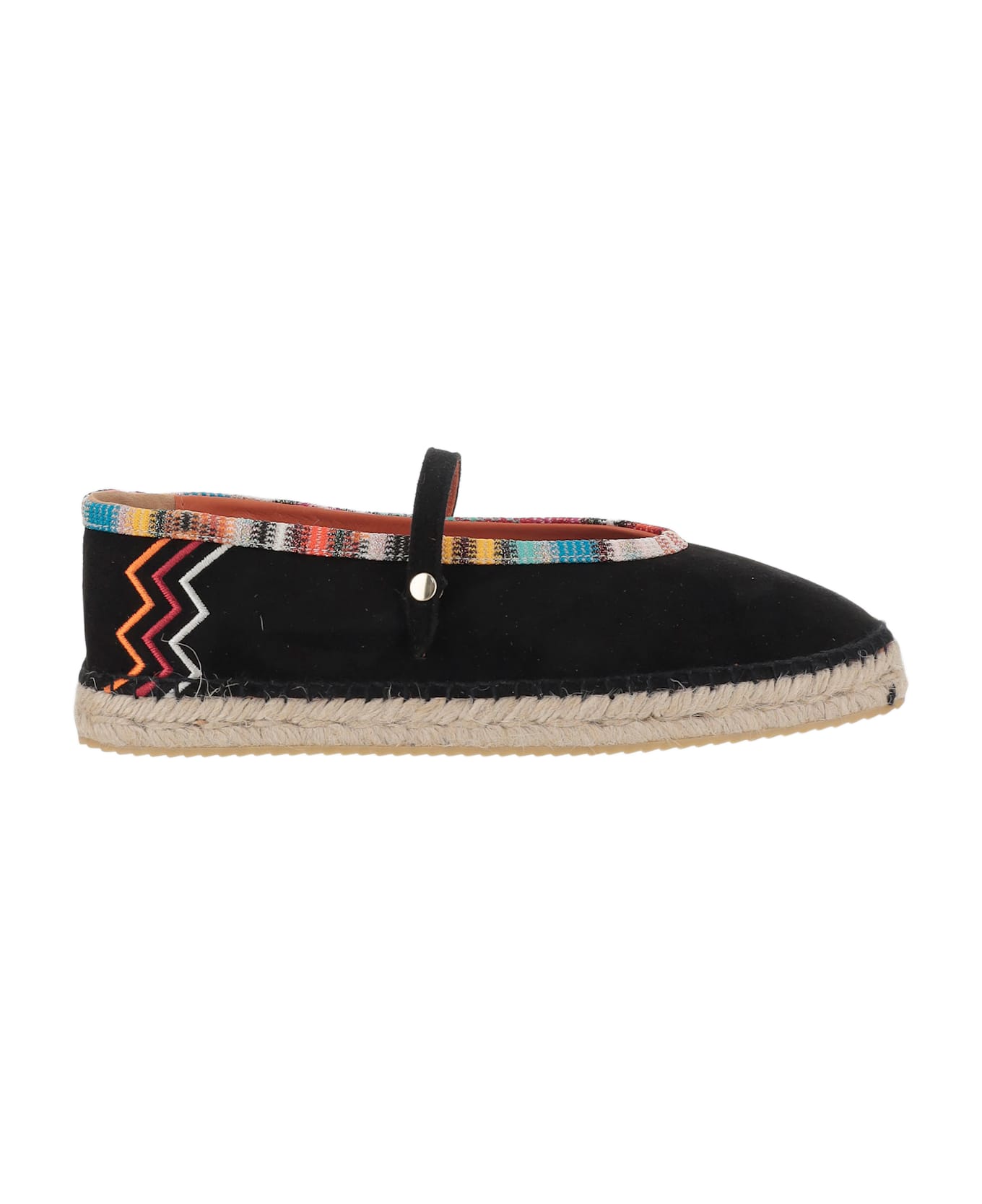 Missoni Viscose-blend Espadrilles With Zigzag Pattern - Black