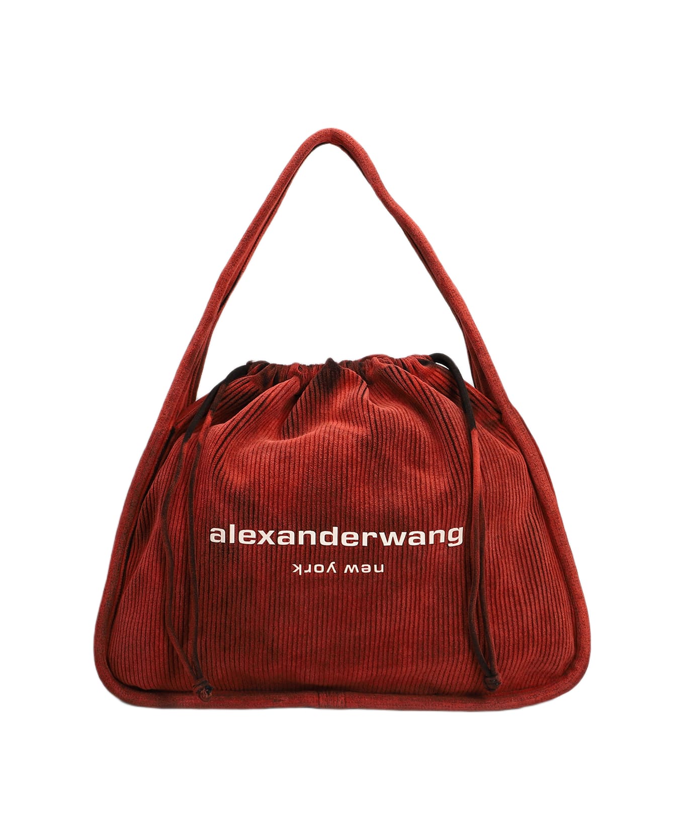 Alexander Wang Ryan Large Hand Bag In Red Cotton - BLACKBURNYCHERRY
