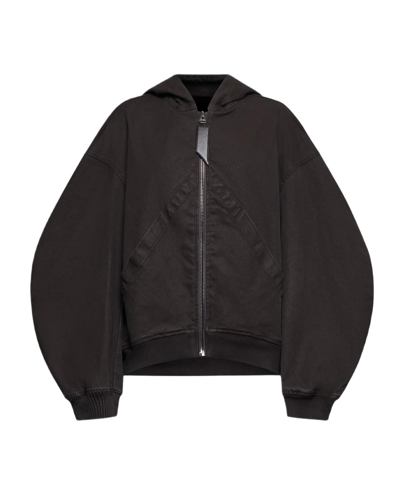 The Attico Oversized Cotton Bomber Jacket - Brown