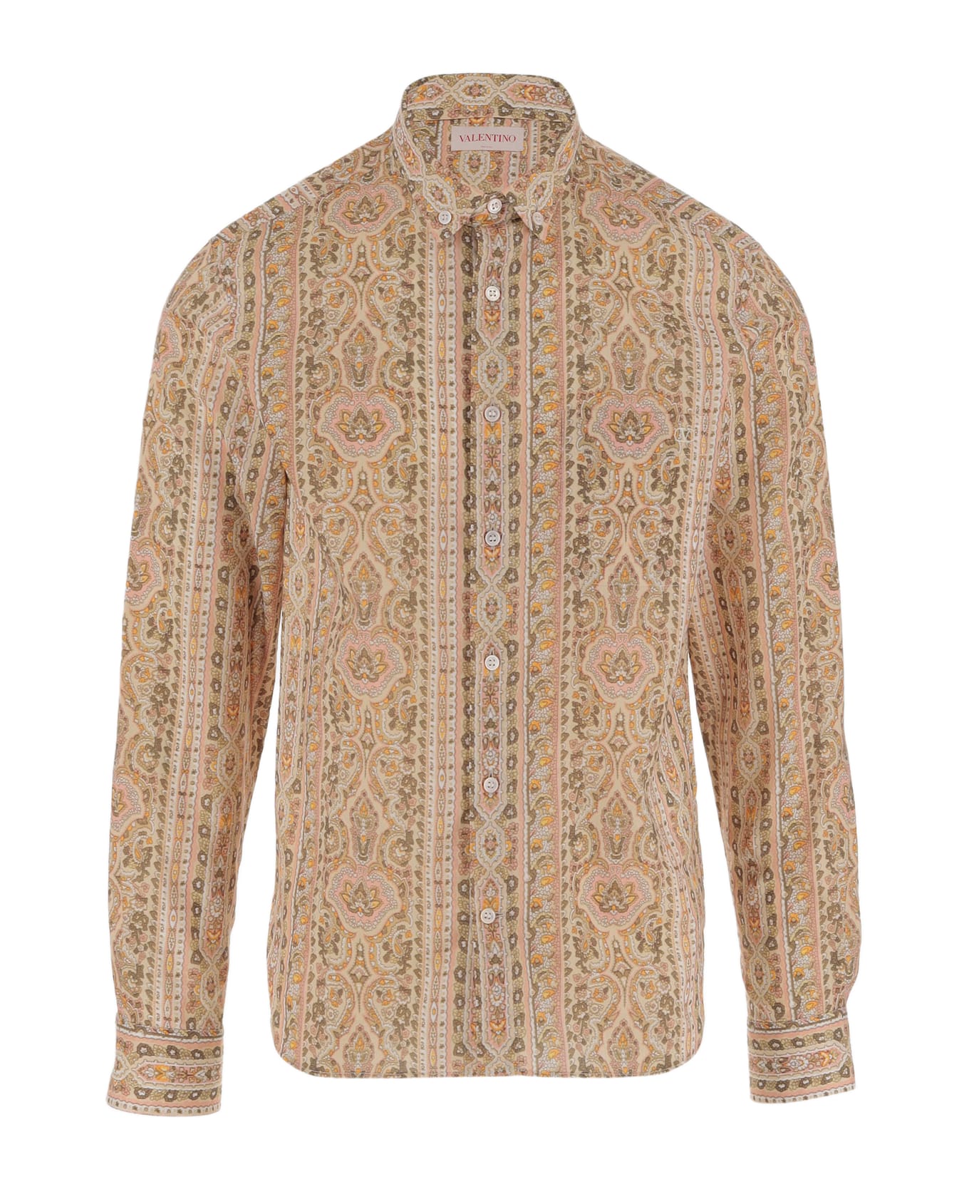 Cotton Shirt With Graphic Pattern - Thumbnail 2