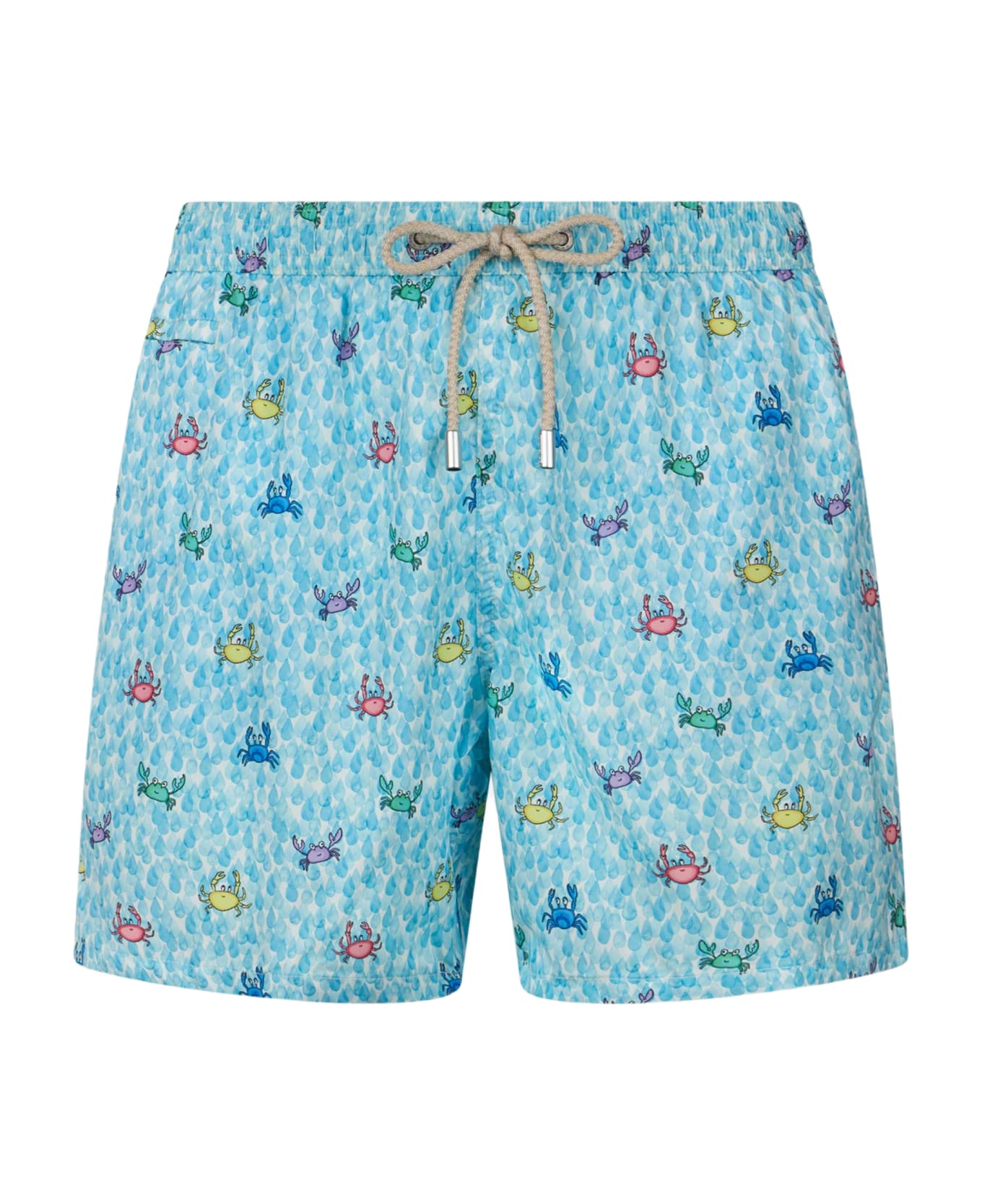 MC2 Saint Barth Comfort Light Classic Stretch Swim Shorts With Crabs Print - WHITE