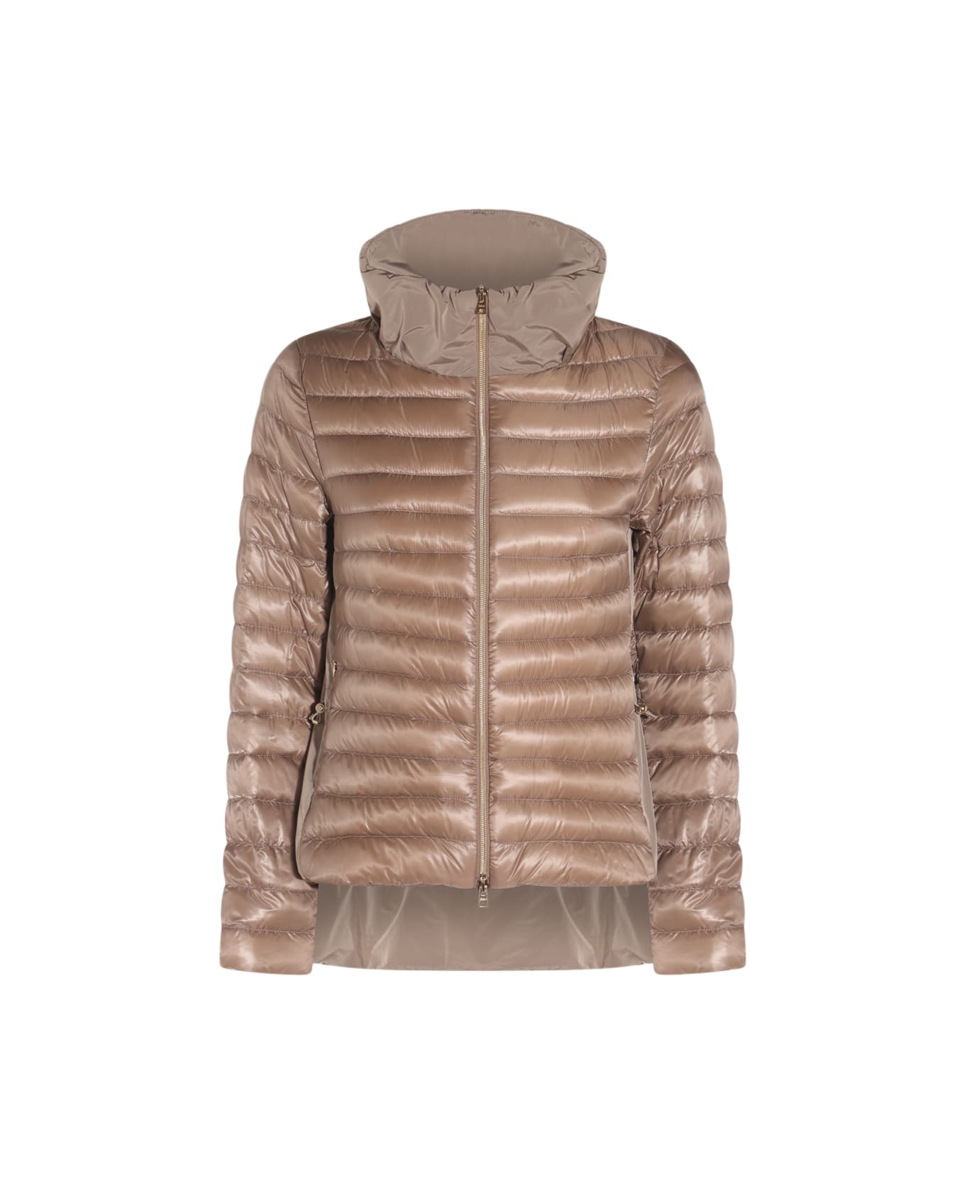 Herno Dark Brown Down Jacket - Dove Grey