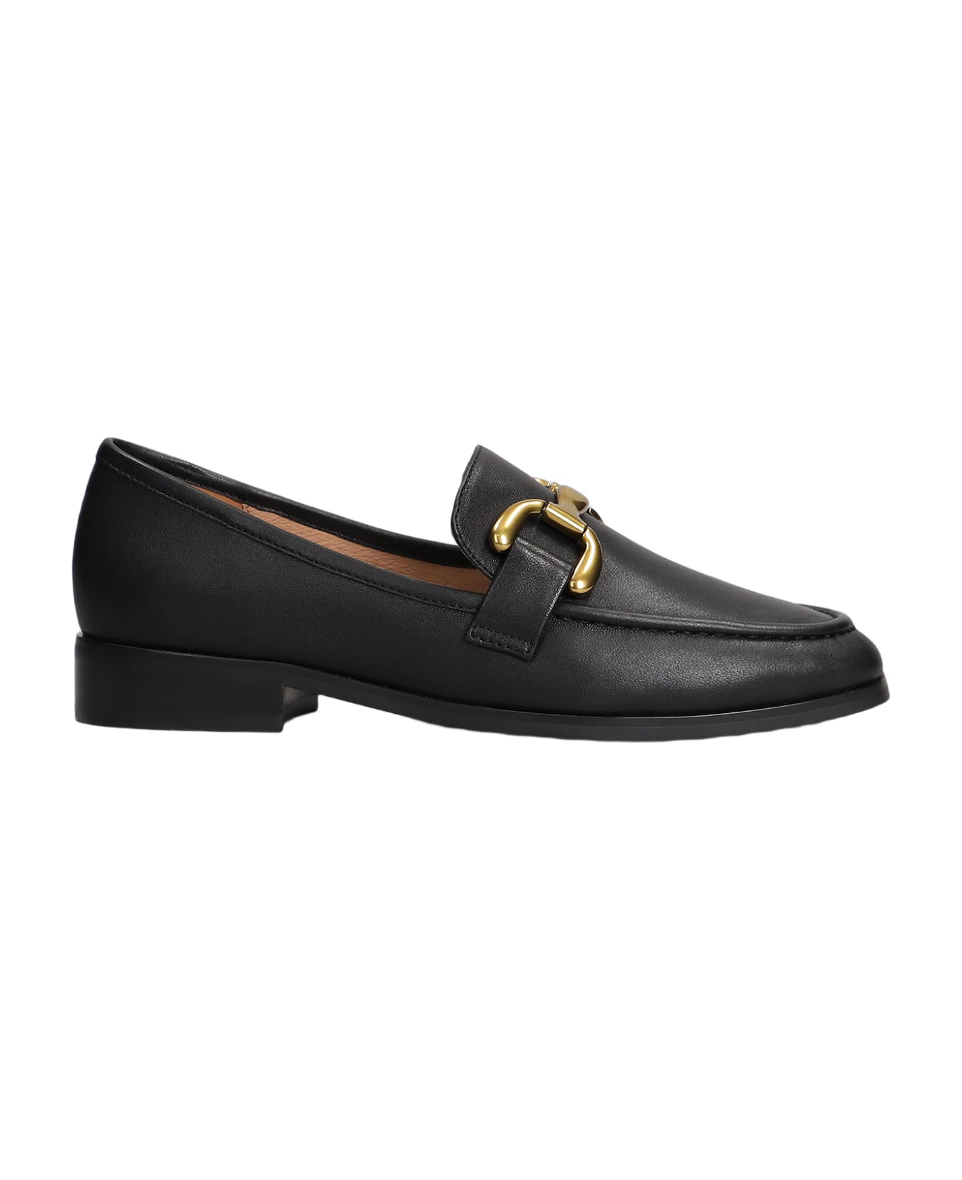 Bibi Lou Loafers In Black Leather - black