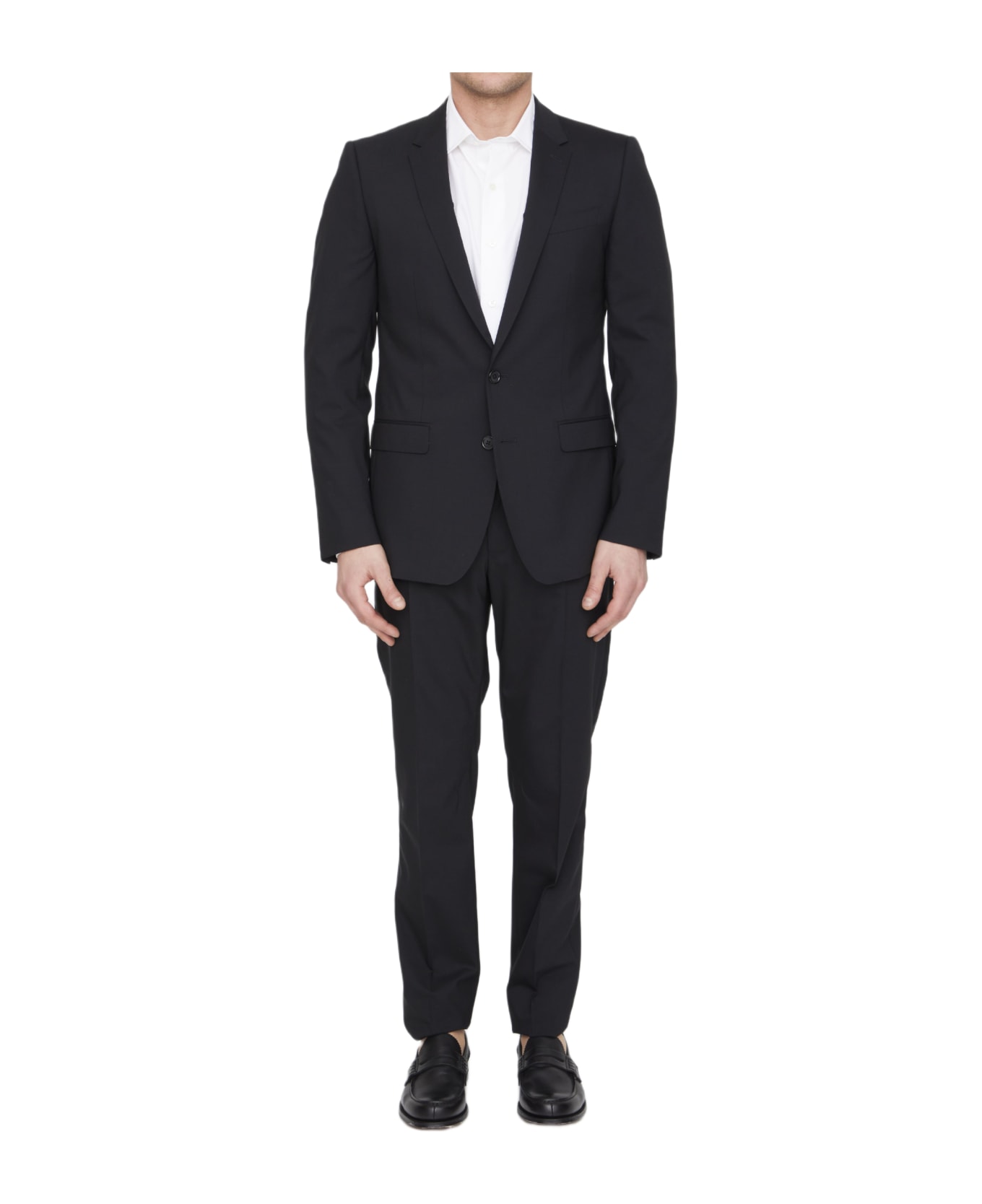 Dolce & Gabbana Black Wool Two-piece Suit