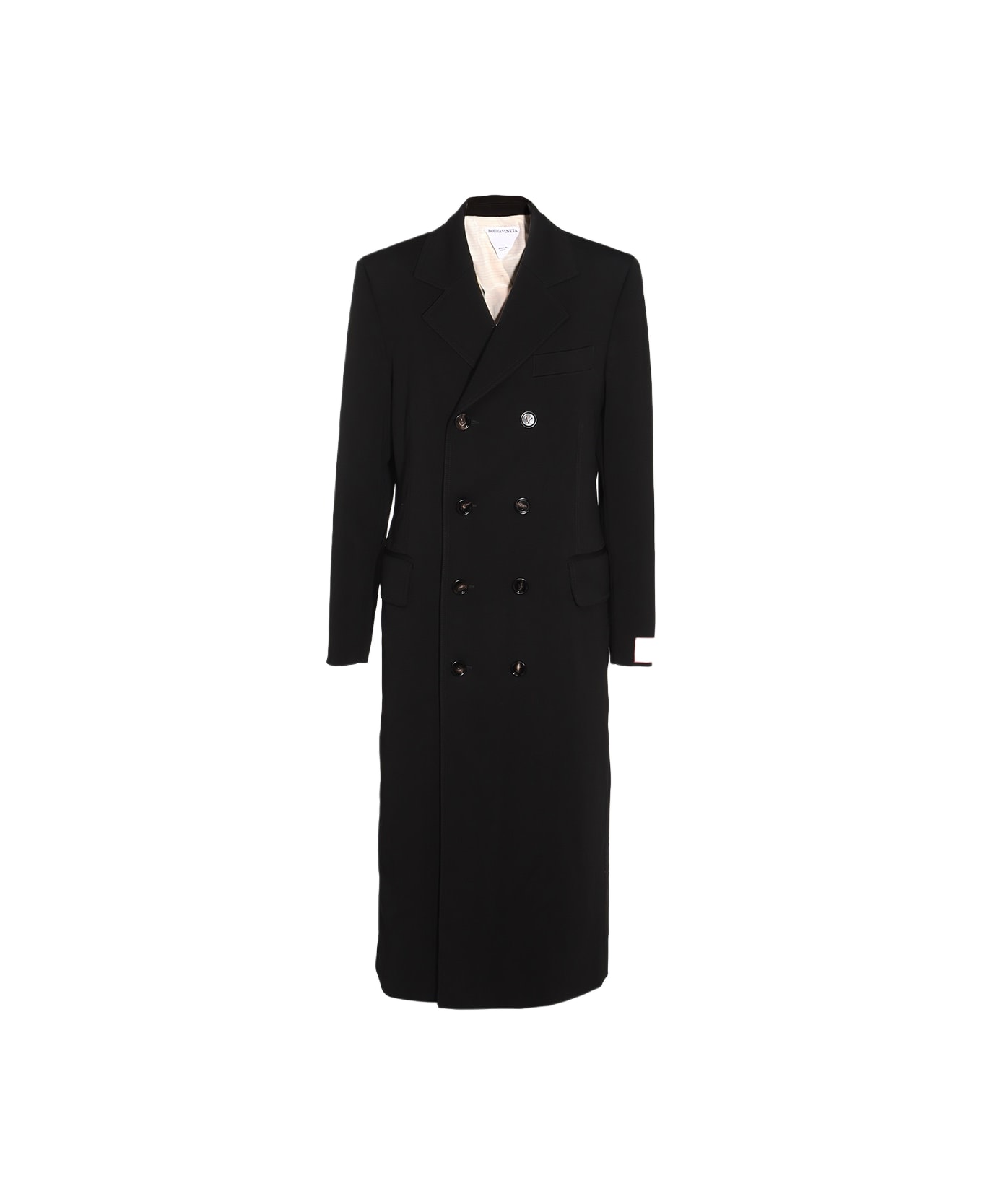 Bottega Veneta Black Viscose Coat - Black