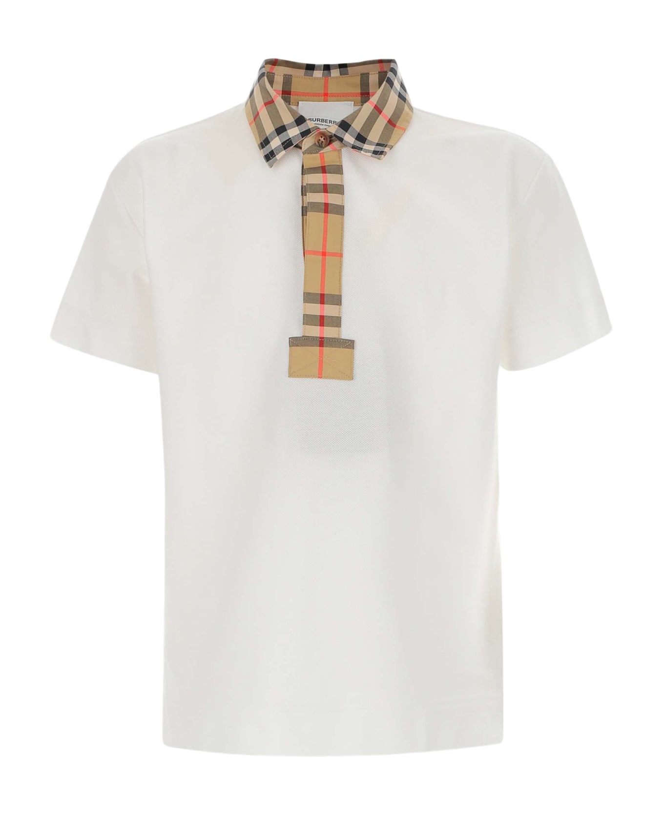 Burberry Cotton Piqué Polo Shirt - White