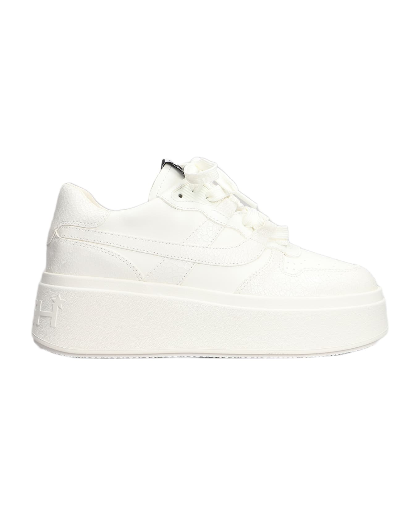 Ash Match Sneakers In White Leather - white ウェッジシューズ