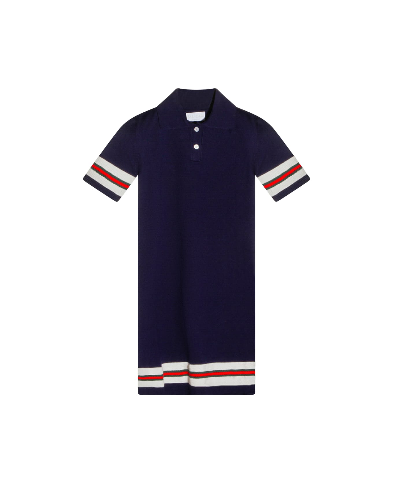 Gucci Ink And White Cotton Dress - INK/WHITE