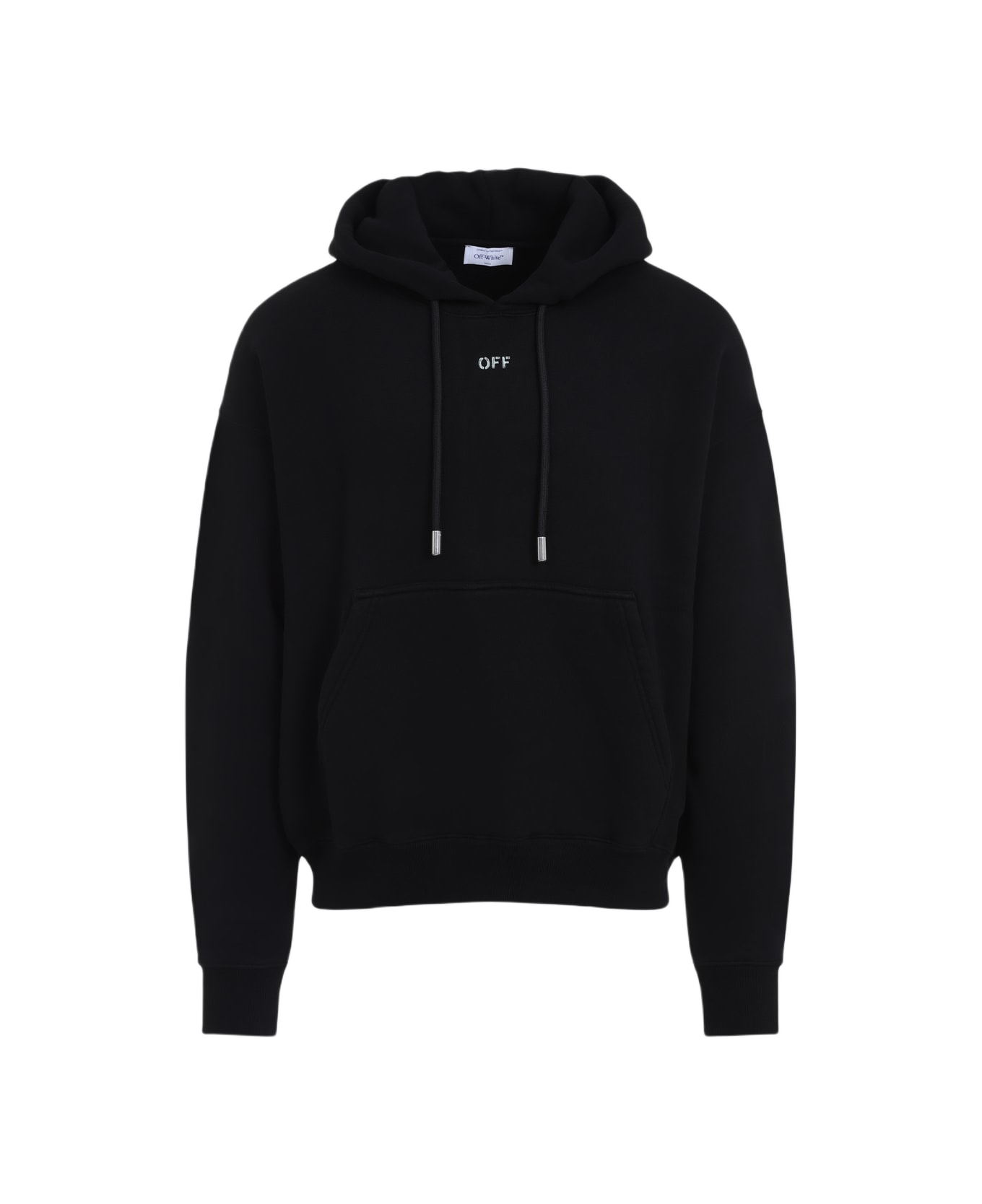 Off-White Vibe Arrow Skate Hoodie - Black Aqua フリース