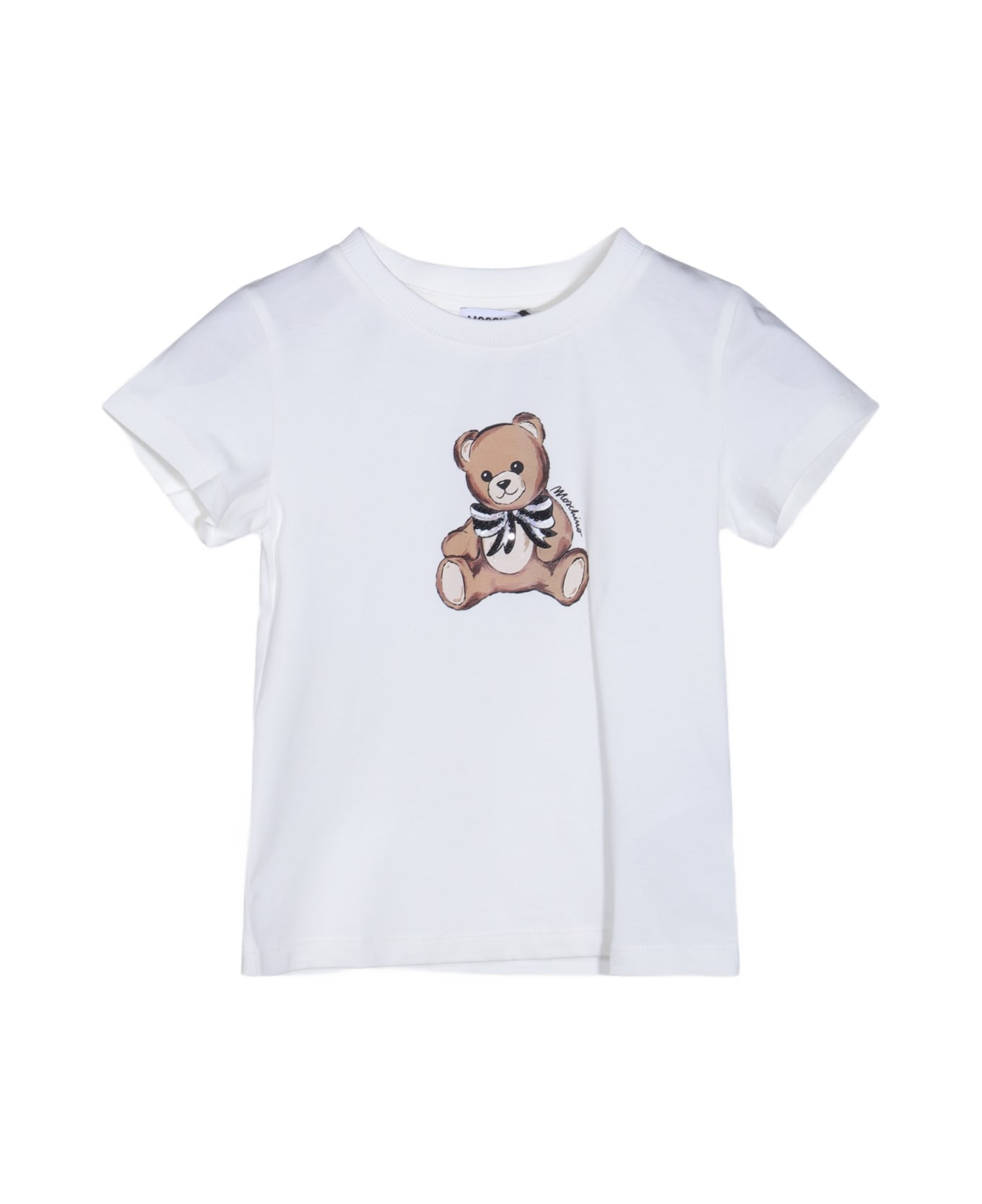 Moschino White Cotton T-shirt - Cloud