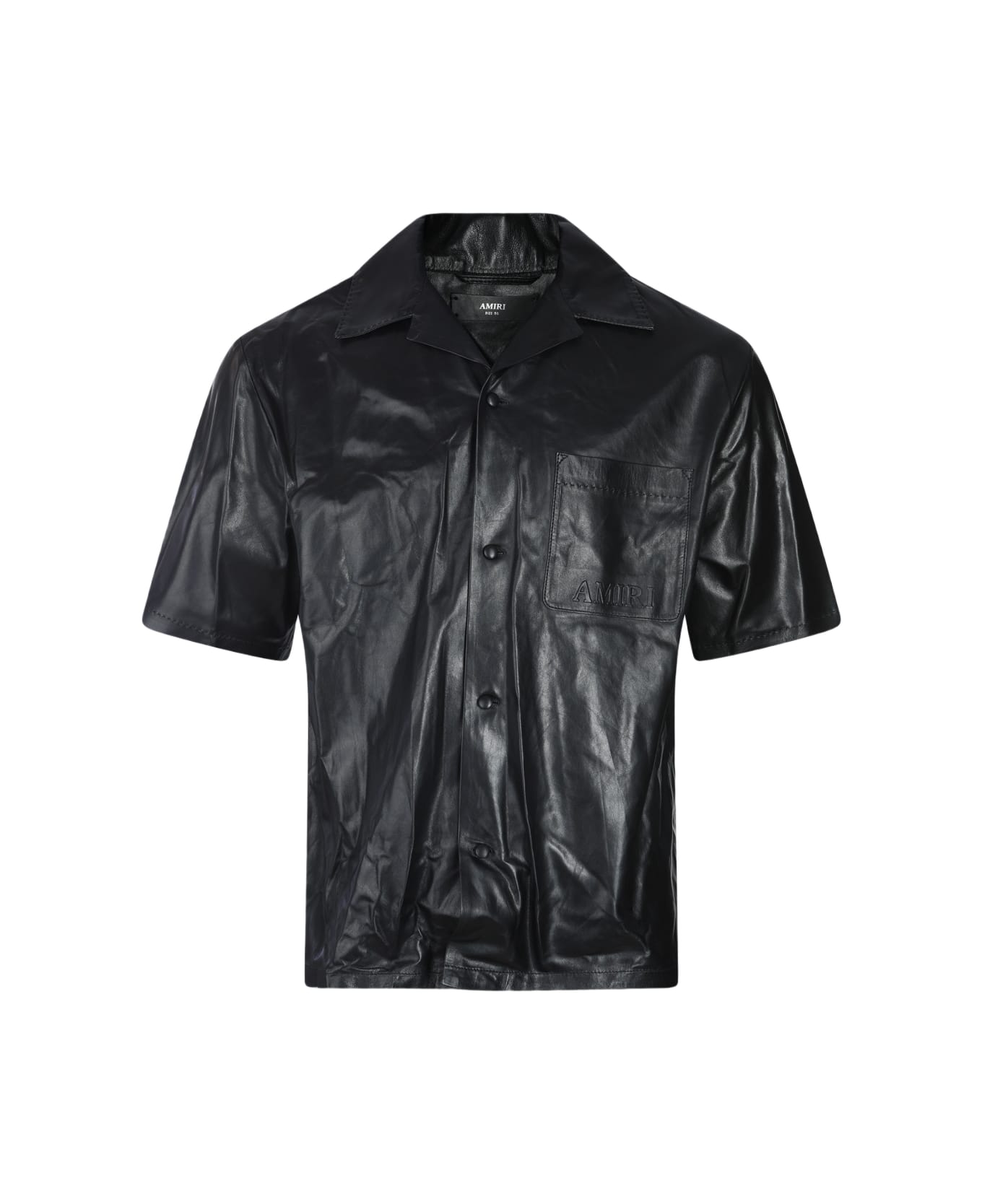 AMIRI Black Leather Jacket - Black