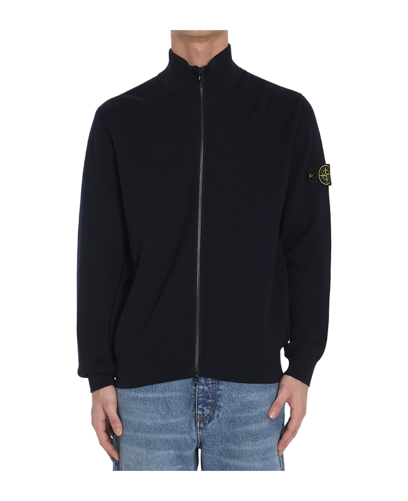 Stone Island Zip Sweater - BLUE