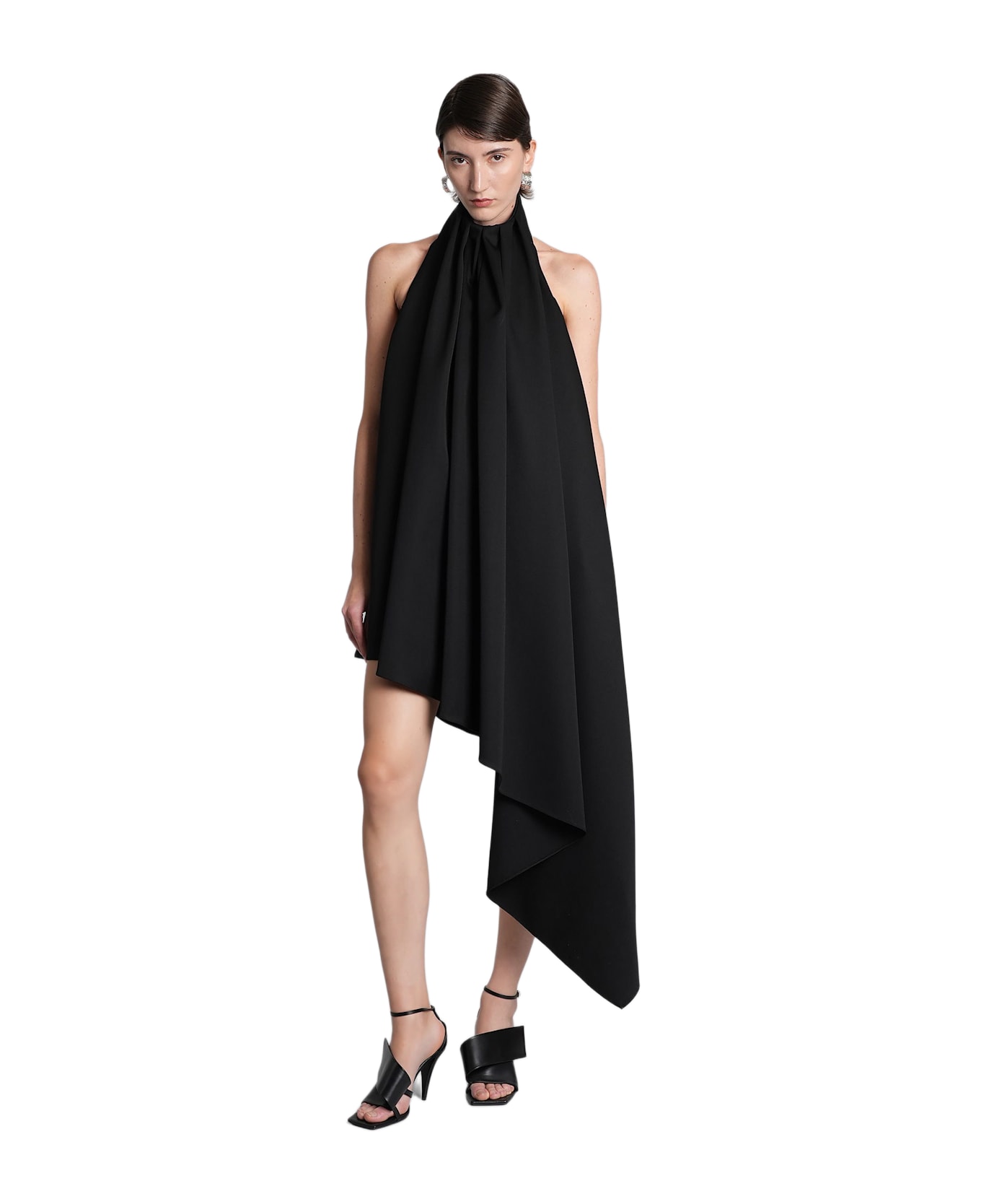 Givenchy Long Dress In Black Wool - black