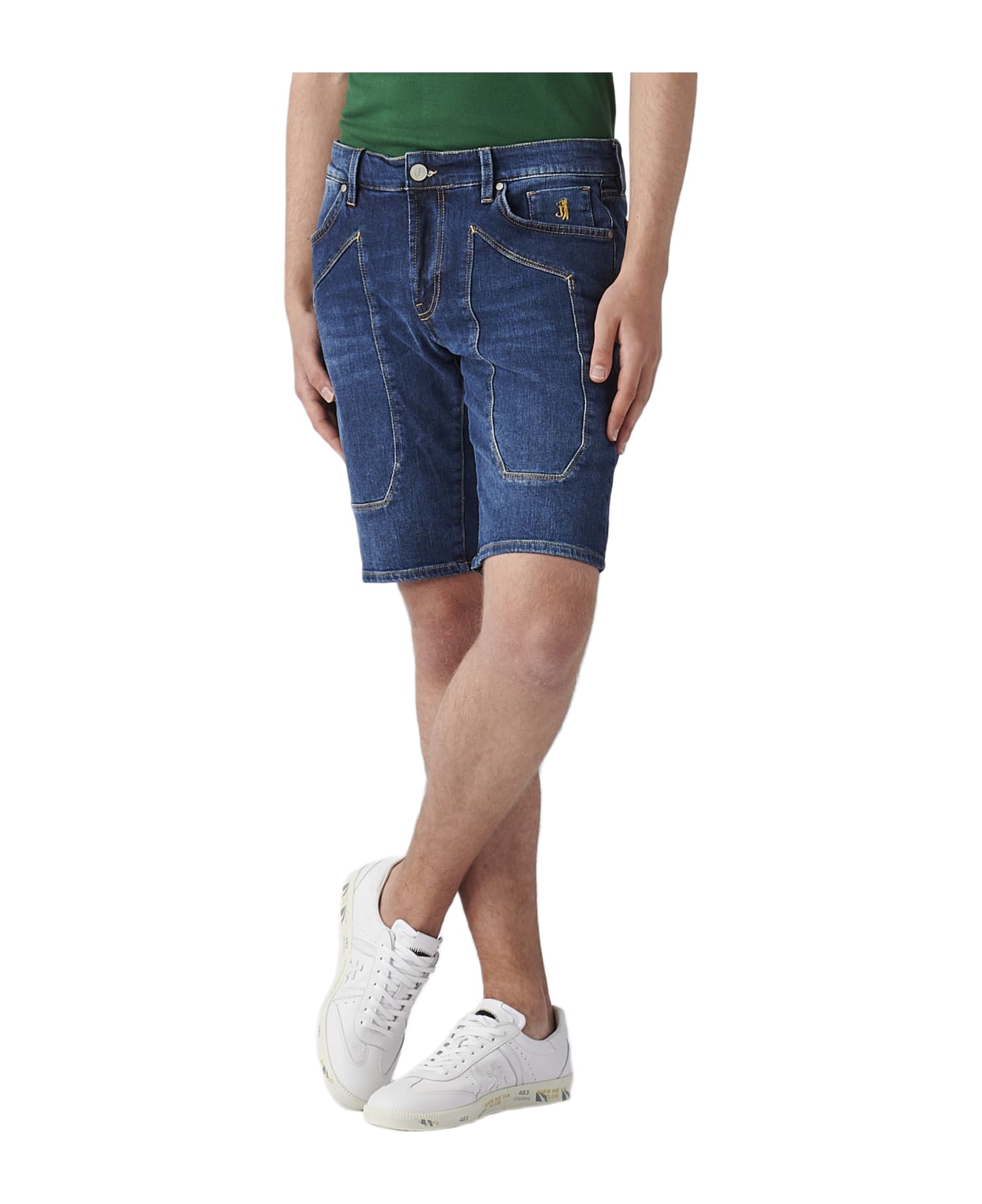 Jeckerson Bermuda 5 Tasche Patch Bermuda - DENIM SCURO