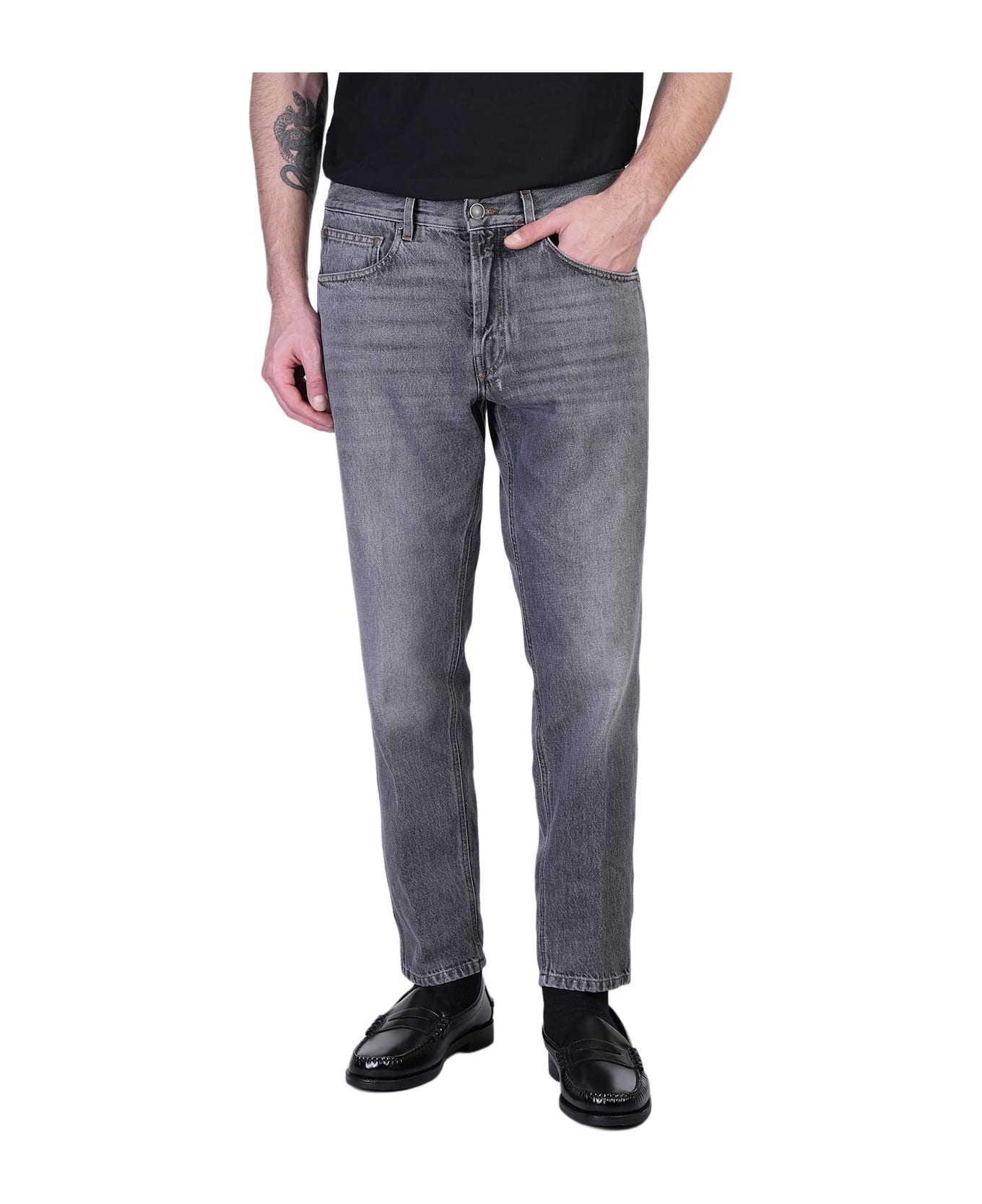 Lardini Jeans In Black Denim - black