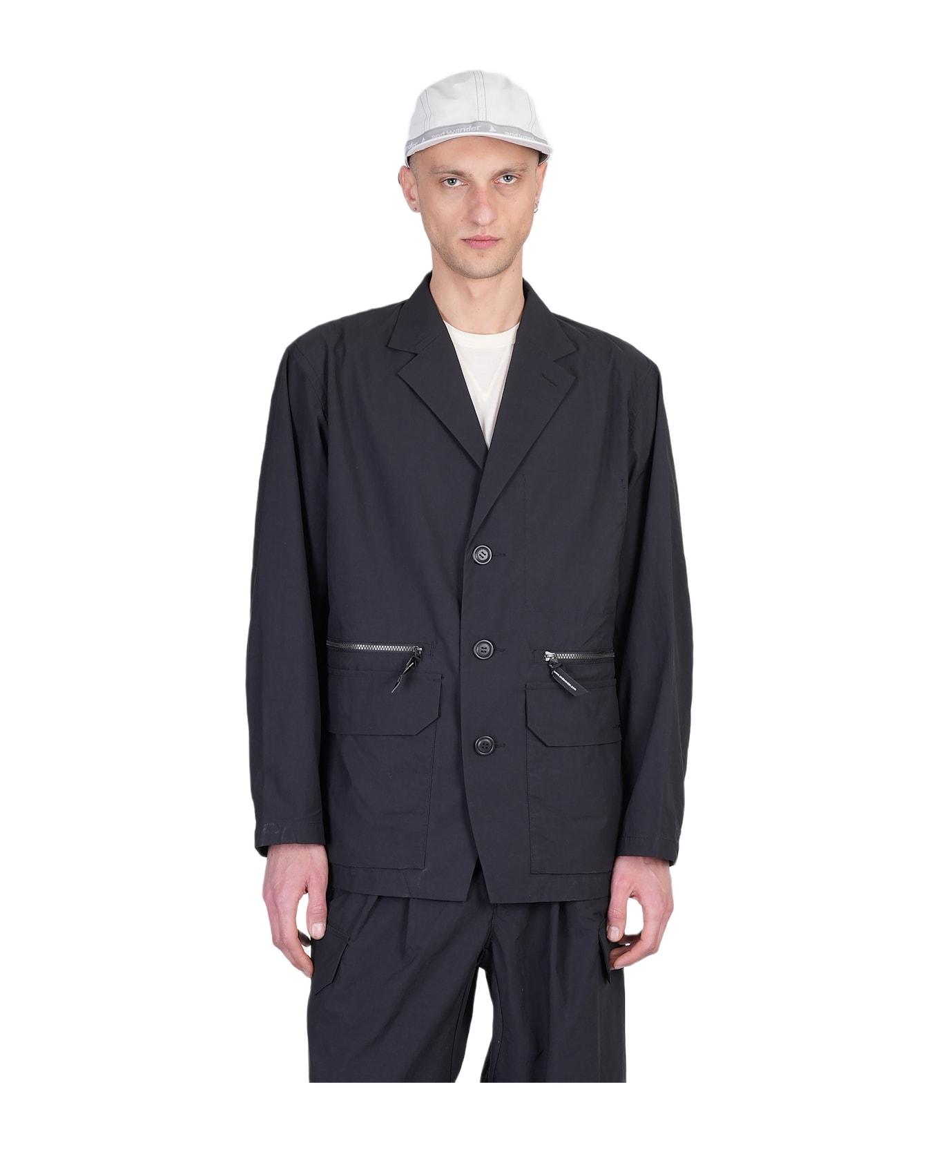 And Wander Blazer In Black Nylon - black