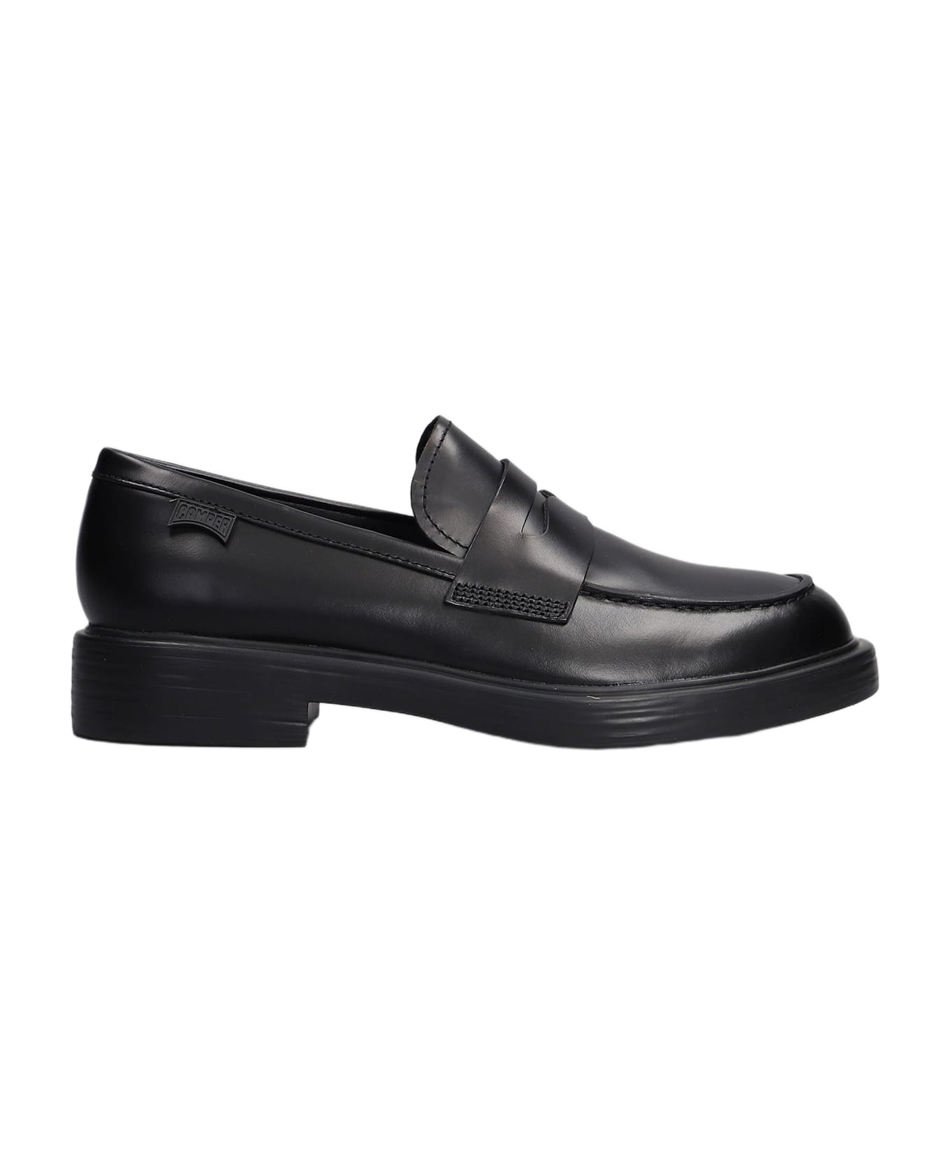 Camper Dean Loafers In Black Leather - black