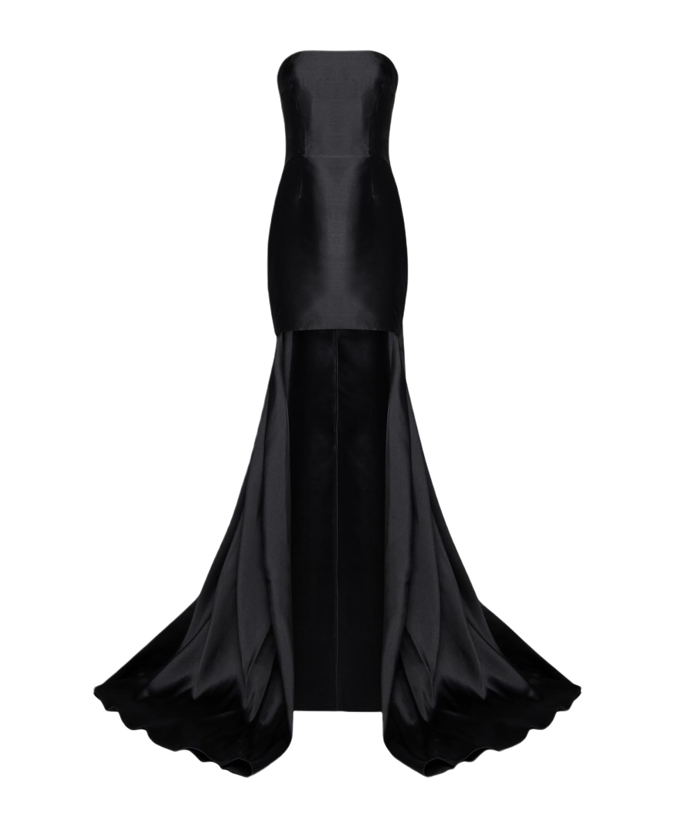 Solace London Neva Train Mini Dress - Black