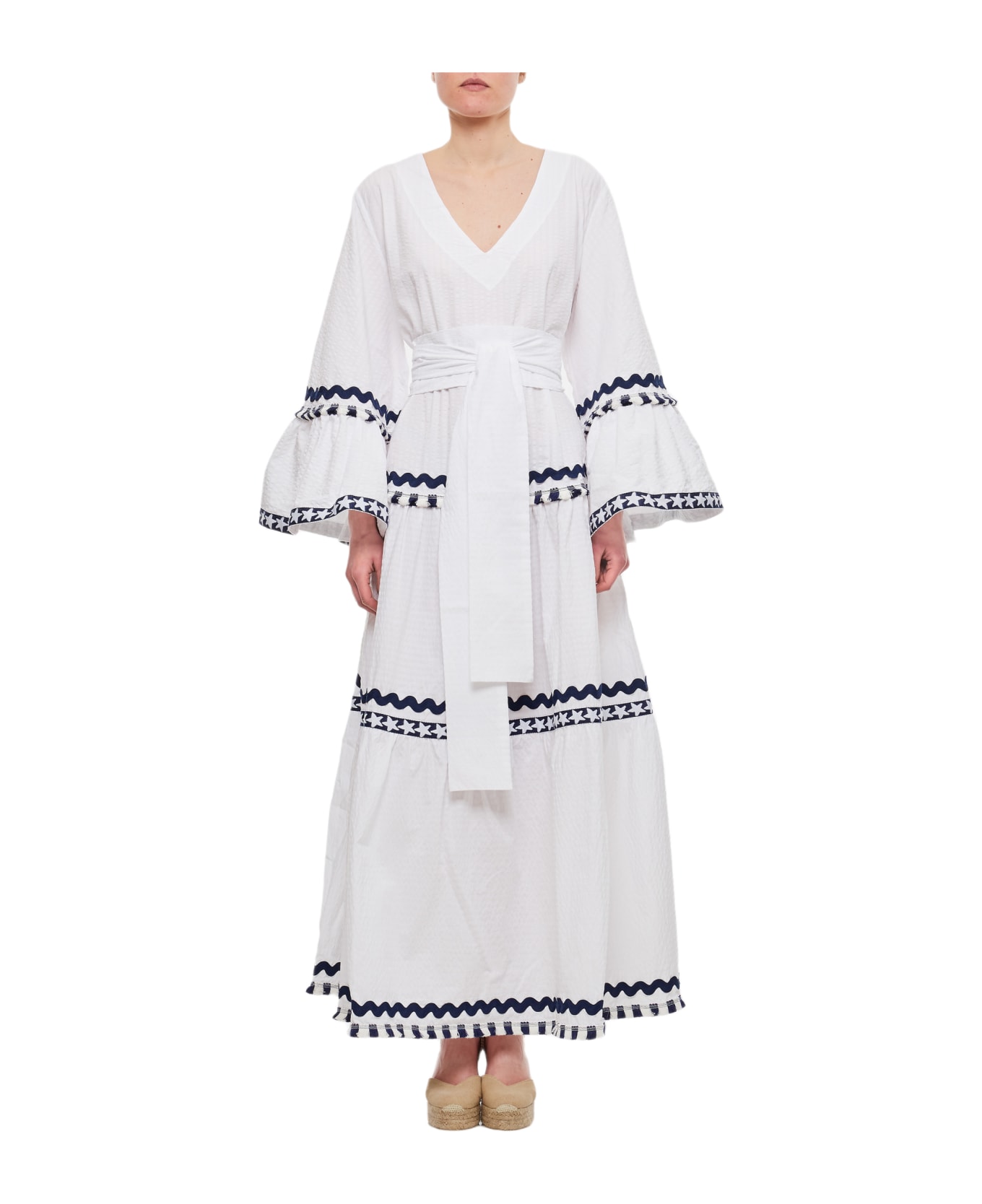 Flora Sardalos Kerkyra Cotton Long Dress - White