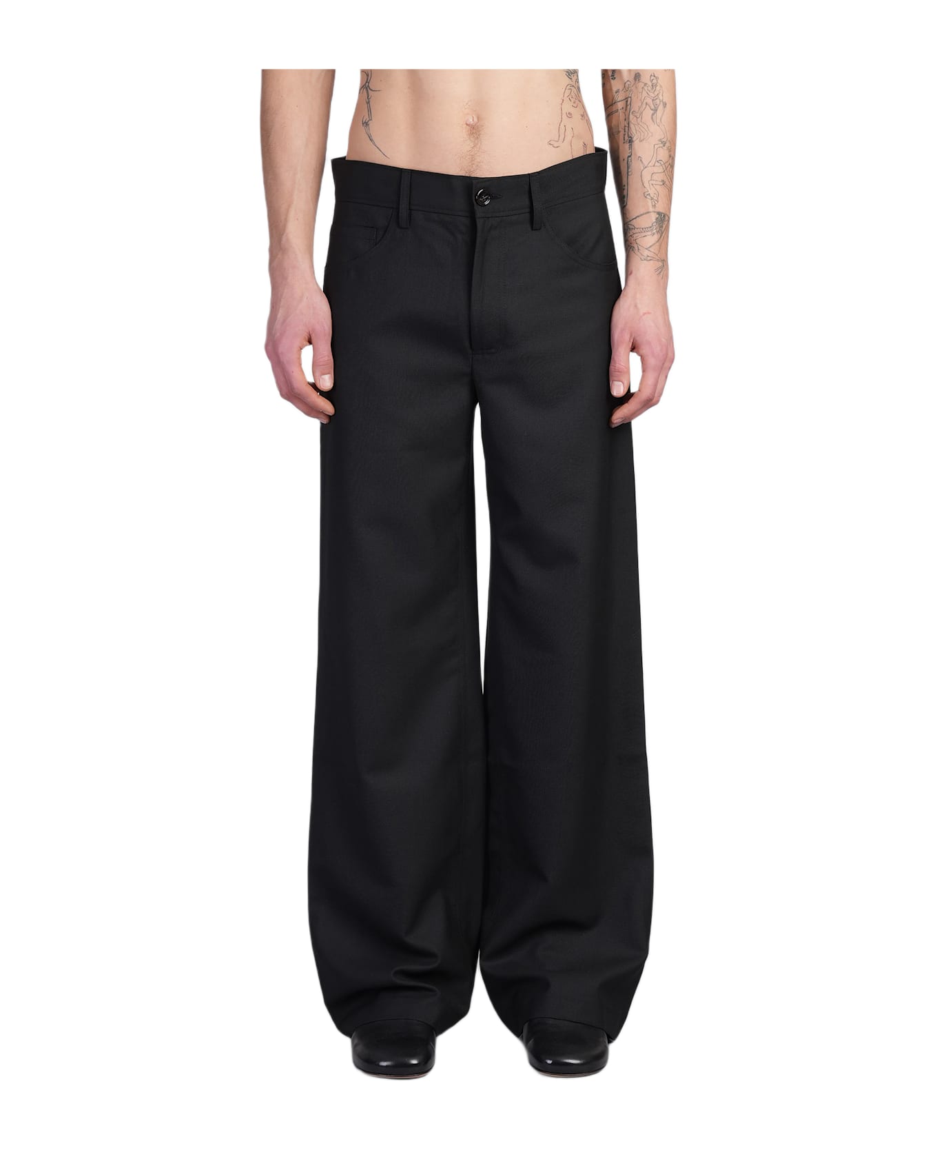 Séfr Jiro Pants In Black Wool - black