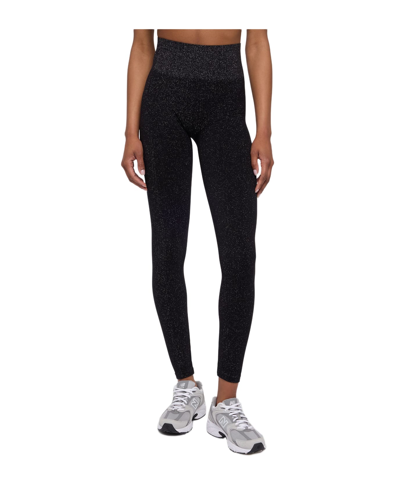 MC2 Saint Barth Black Lurex Legging Avice - BLACK