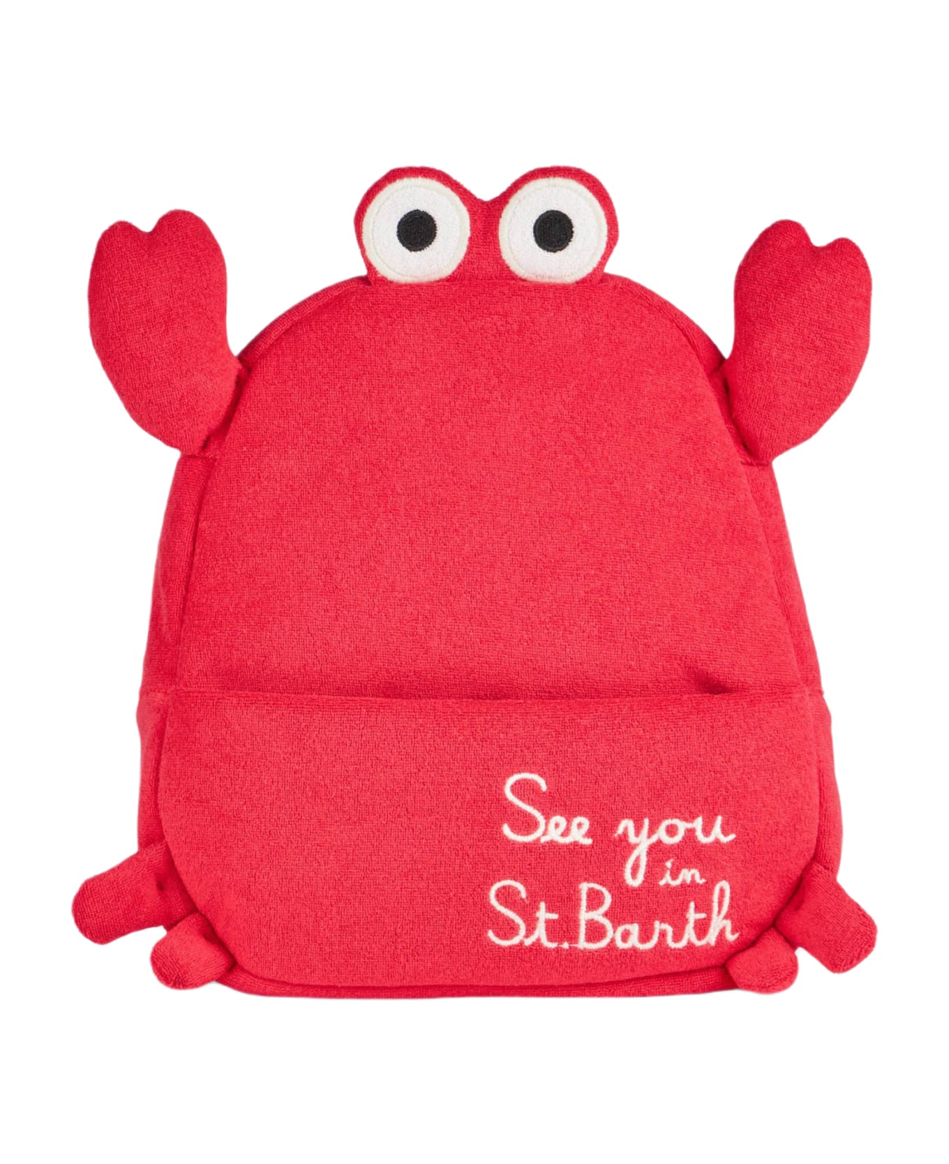 MC2 Saint Barth Terry Padded Backpack With Crab Shape - RED バックパック