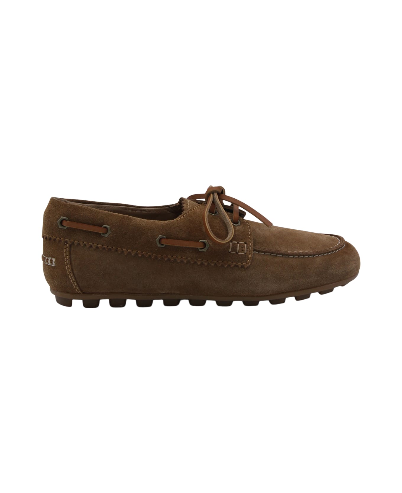 Hogan Brown Leather Loafers - Brown