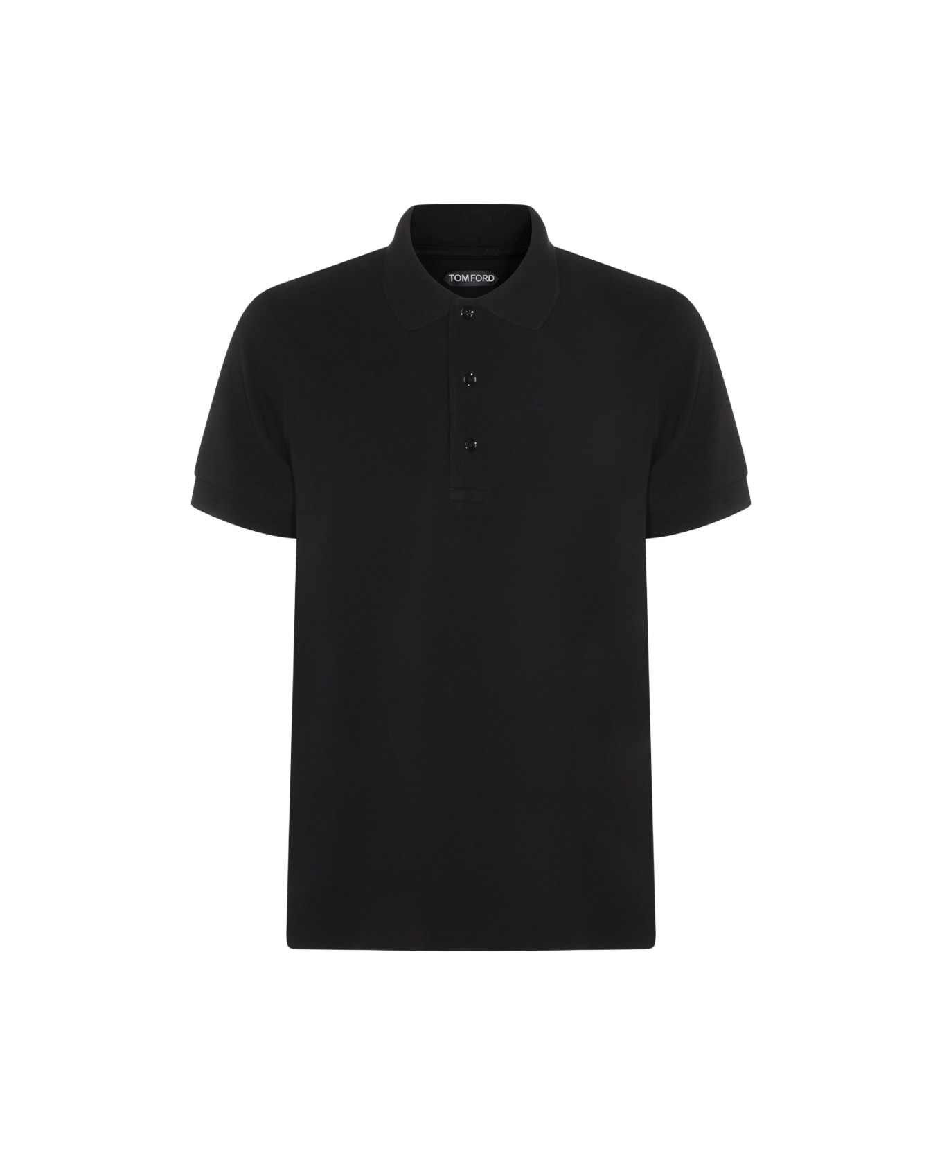 Tom Ford Black Cotton Polo Shirt - Black