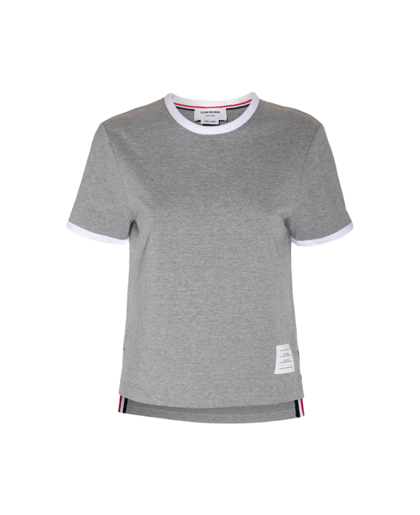 Thom Browne Light Grey Cotton T-shirt - LT GREY