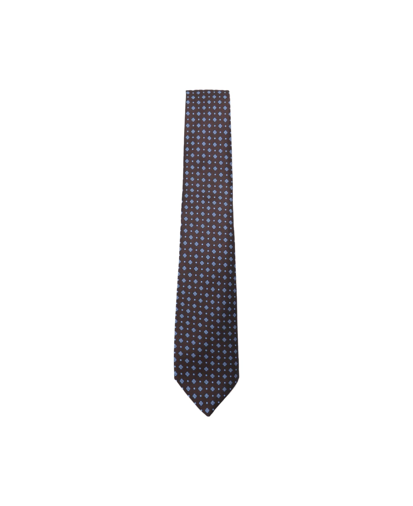 Canali Black And Blue Wool Tie
