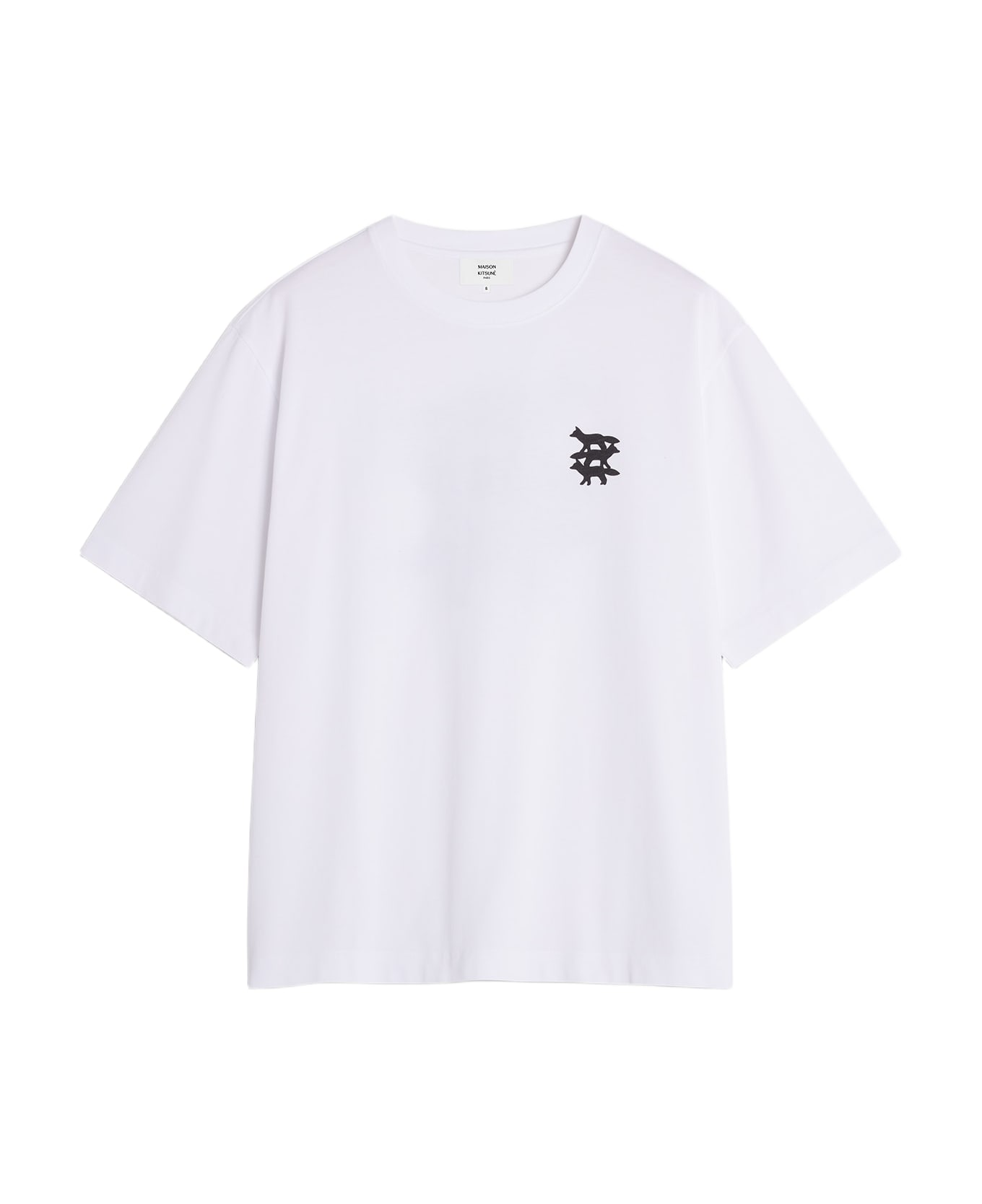 Maison Kitsuné Stunt Fox Oversize Tee Shirt - White