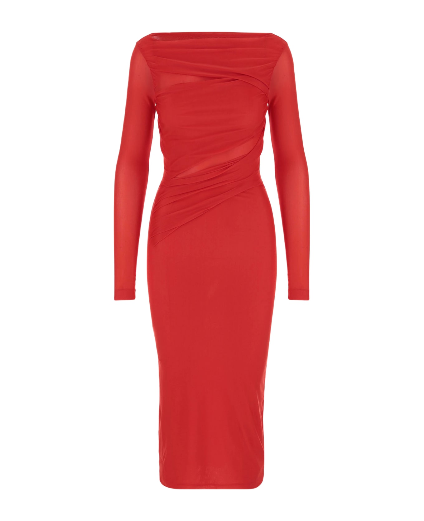 Pinko Stretch Jersey Long Dress - Red