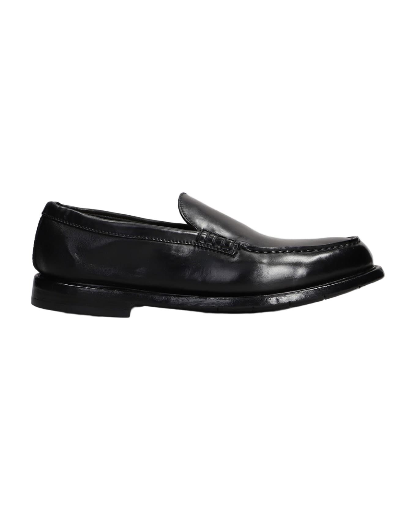 Premiata Loafers In Black Leather - black