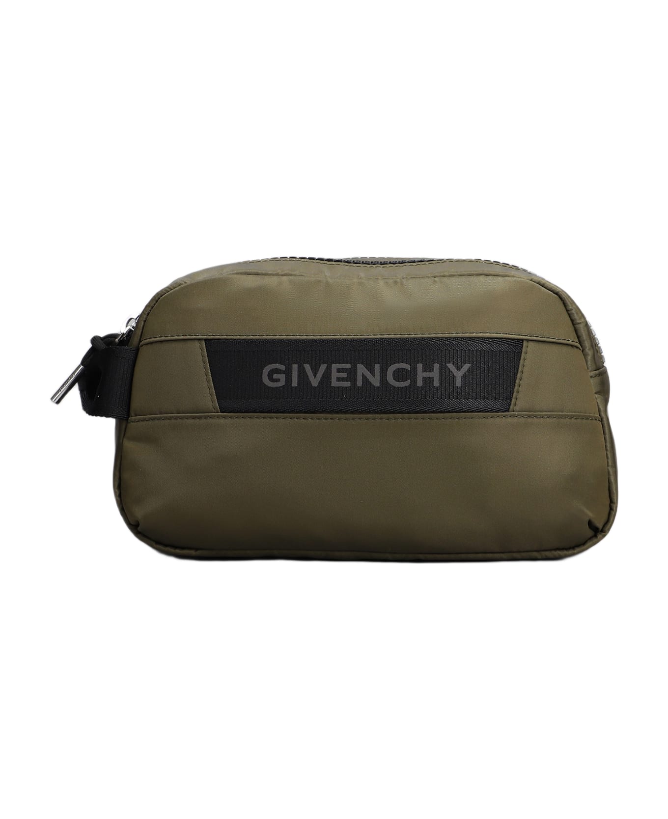 Givenchy G-trek Toilet Pouch Clutch In Khaki Polyamide - khaki