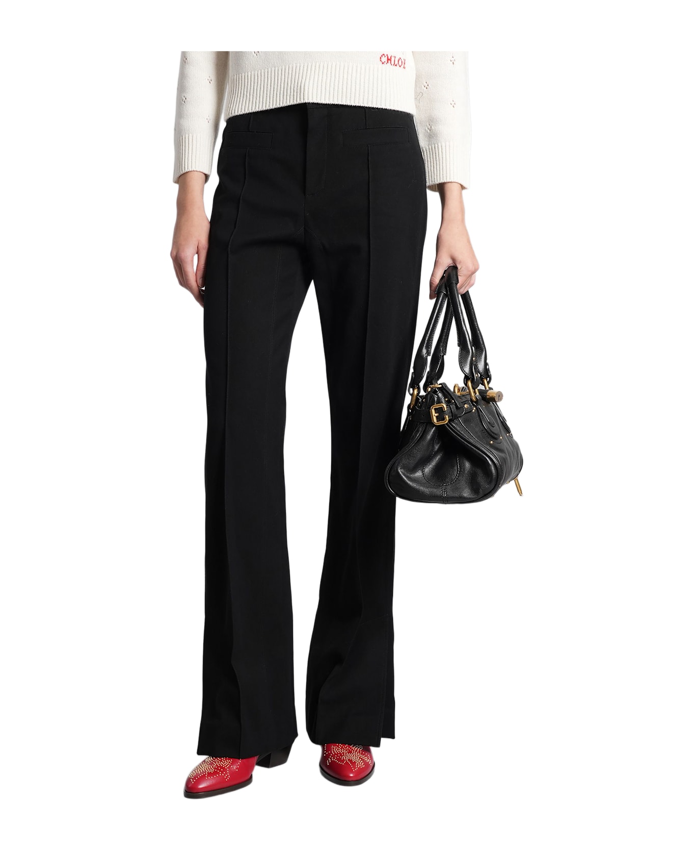 Chloé Pants In Black Cotton - black