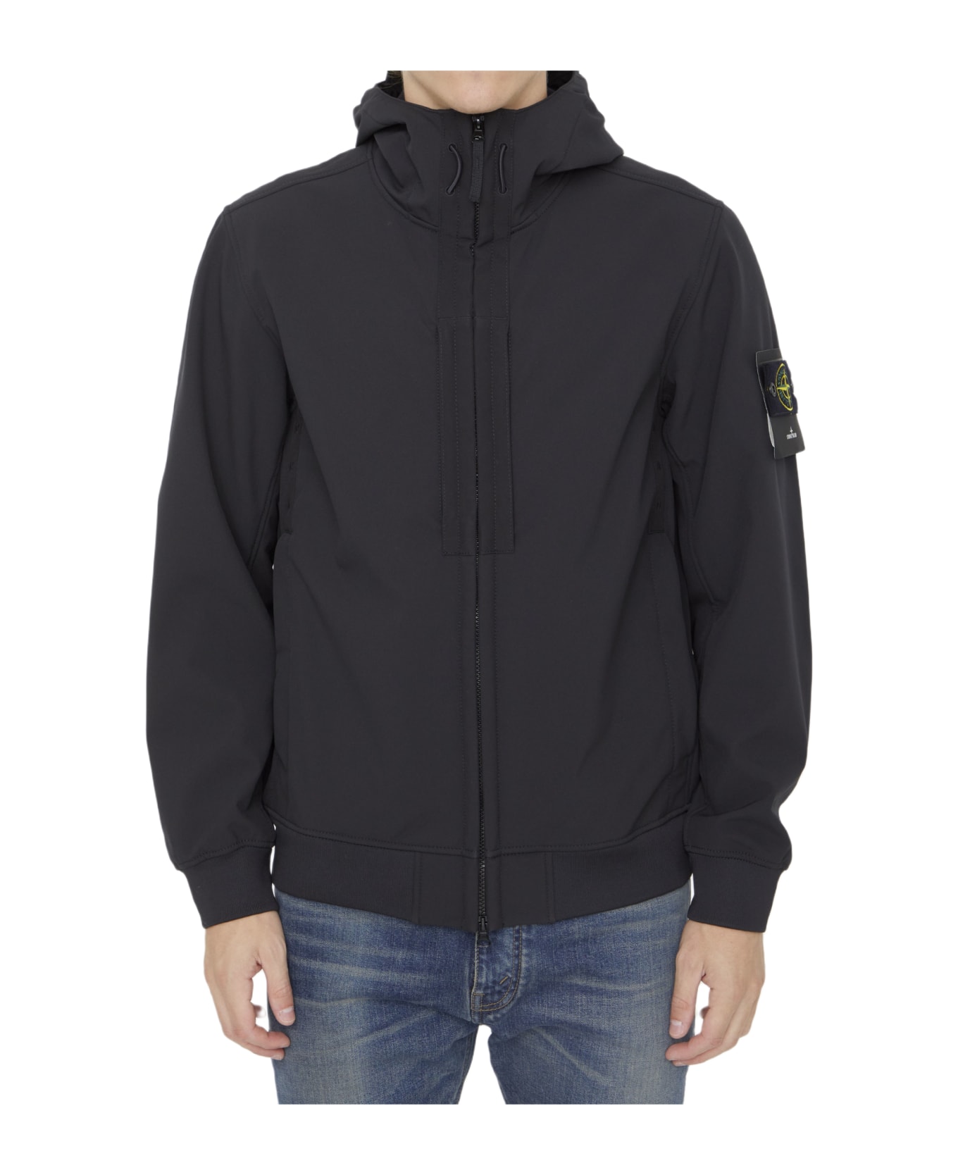 Stone Island Soft Shell Jacket - BLACK