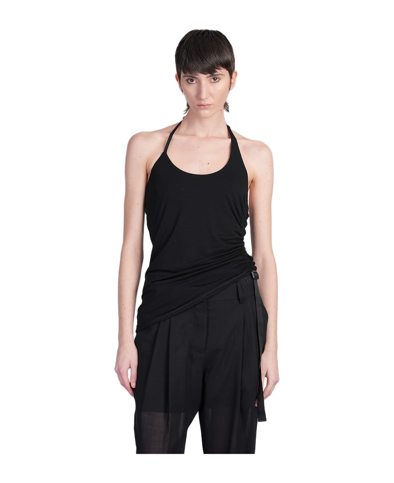 Helmut Lang Topwear In Black Wool And Polyester - black