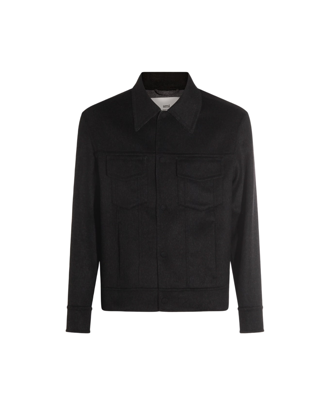 Ami Alexandre Mattiussi Grey Wool Casual Jacket - Grey