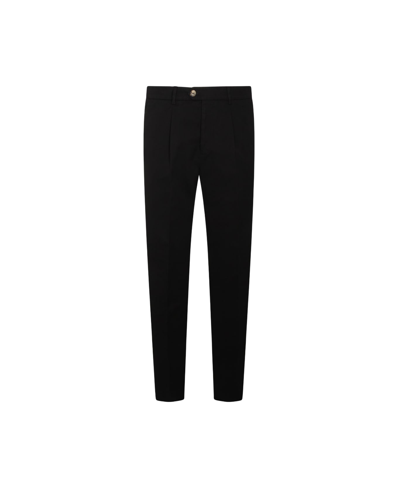 Brunello Cucinelli Black Cotton Pants - Black