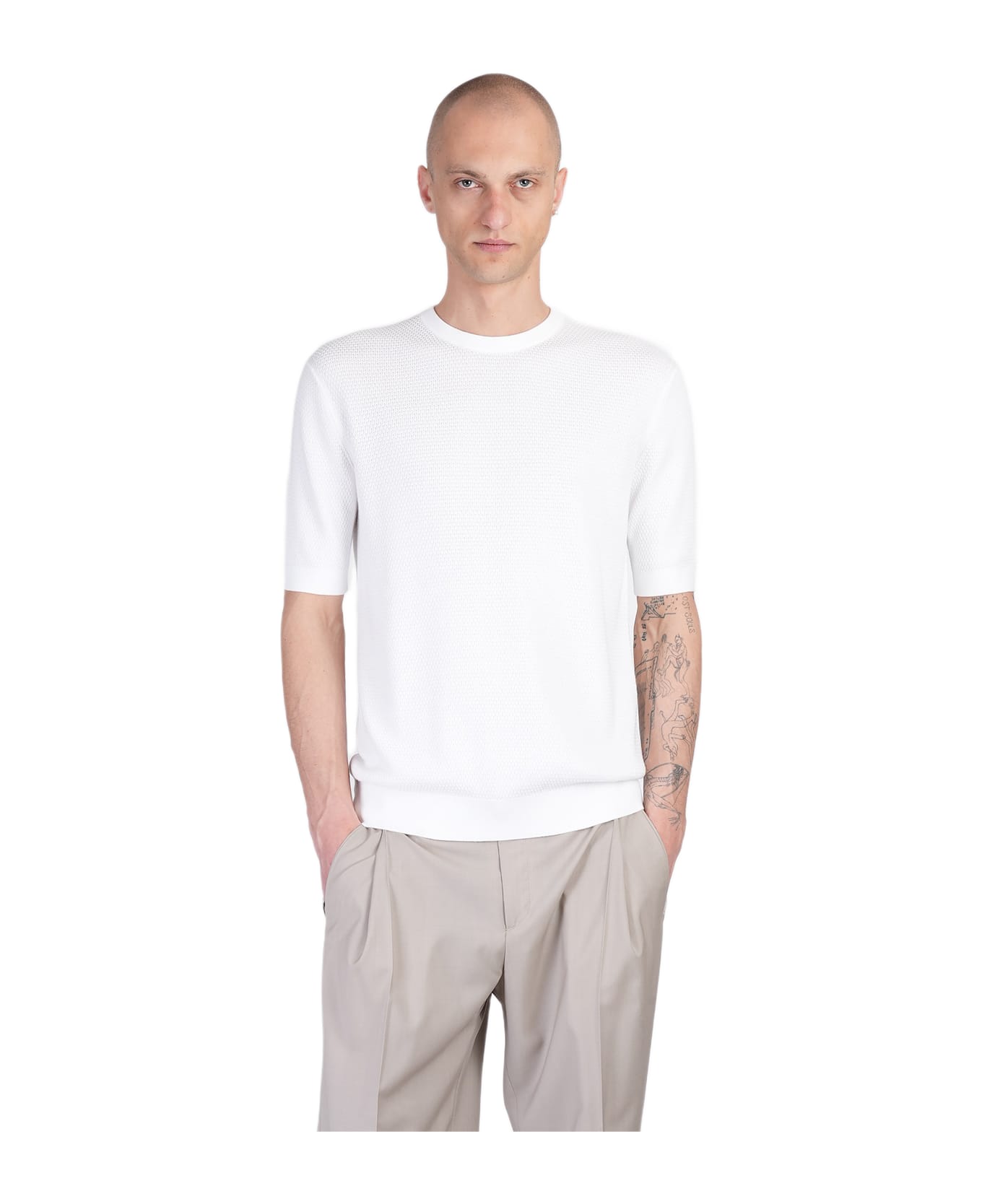 Zegna T-shirt In White Cotton - white