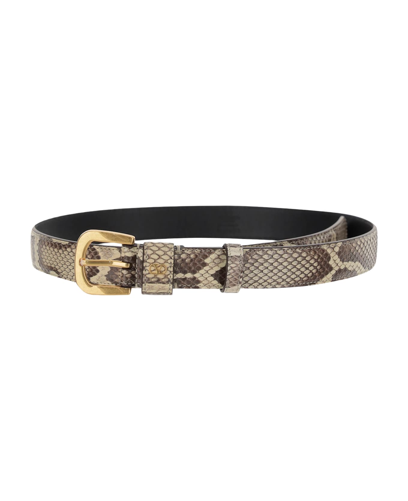 Valentino Garavani Python Leather Belt - Red