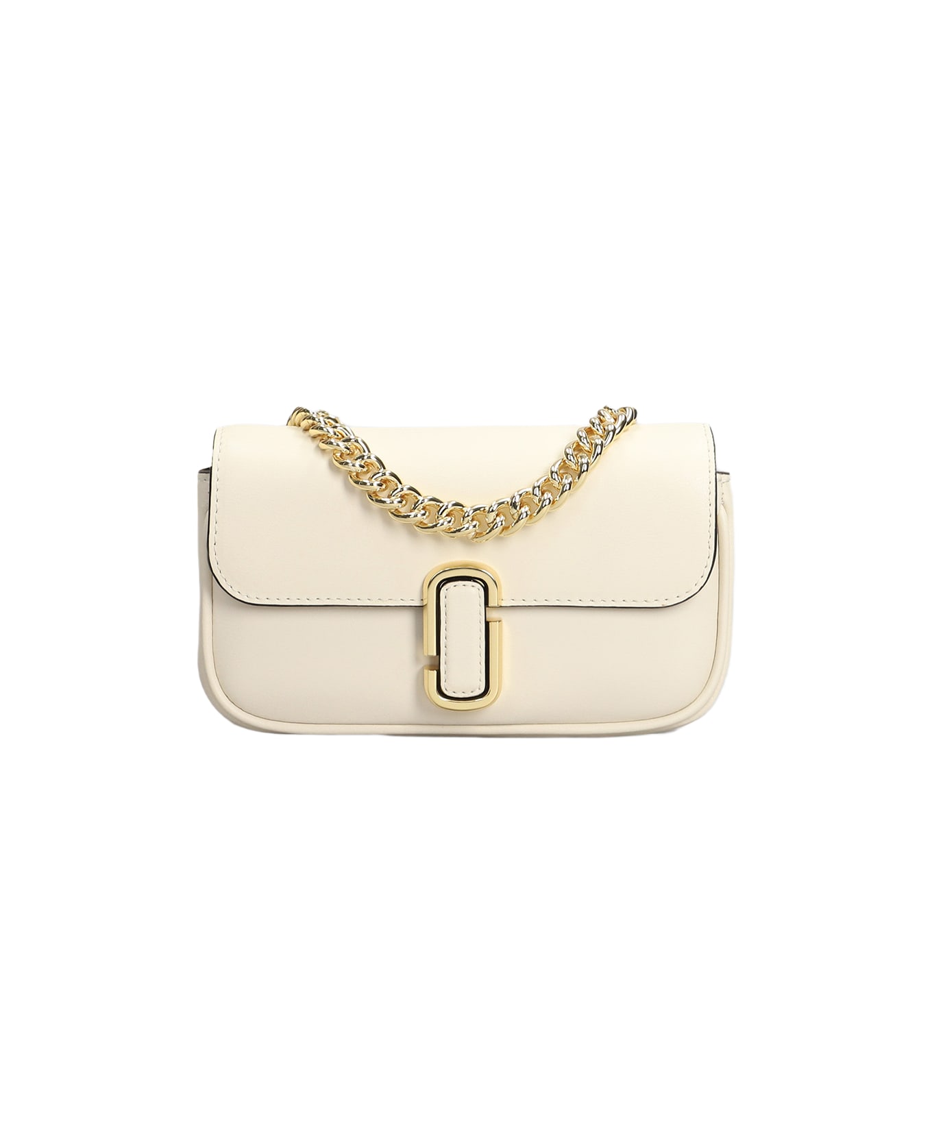 Marc Jacobs The Mini Shoulder Shoulder Bag In Beige Leather - beige