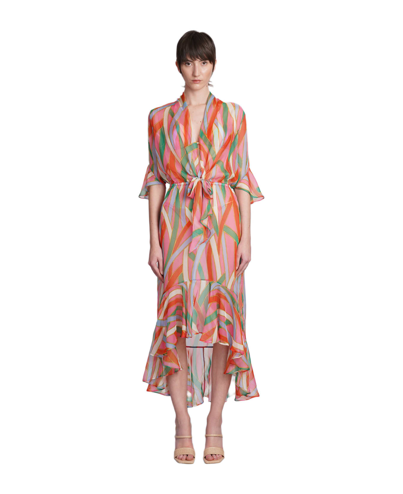 Cult Gaia Delira Dress In Multicolor Polyester - multicolor