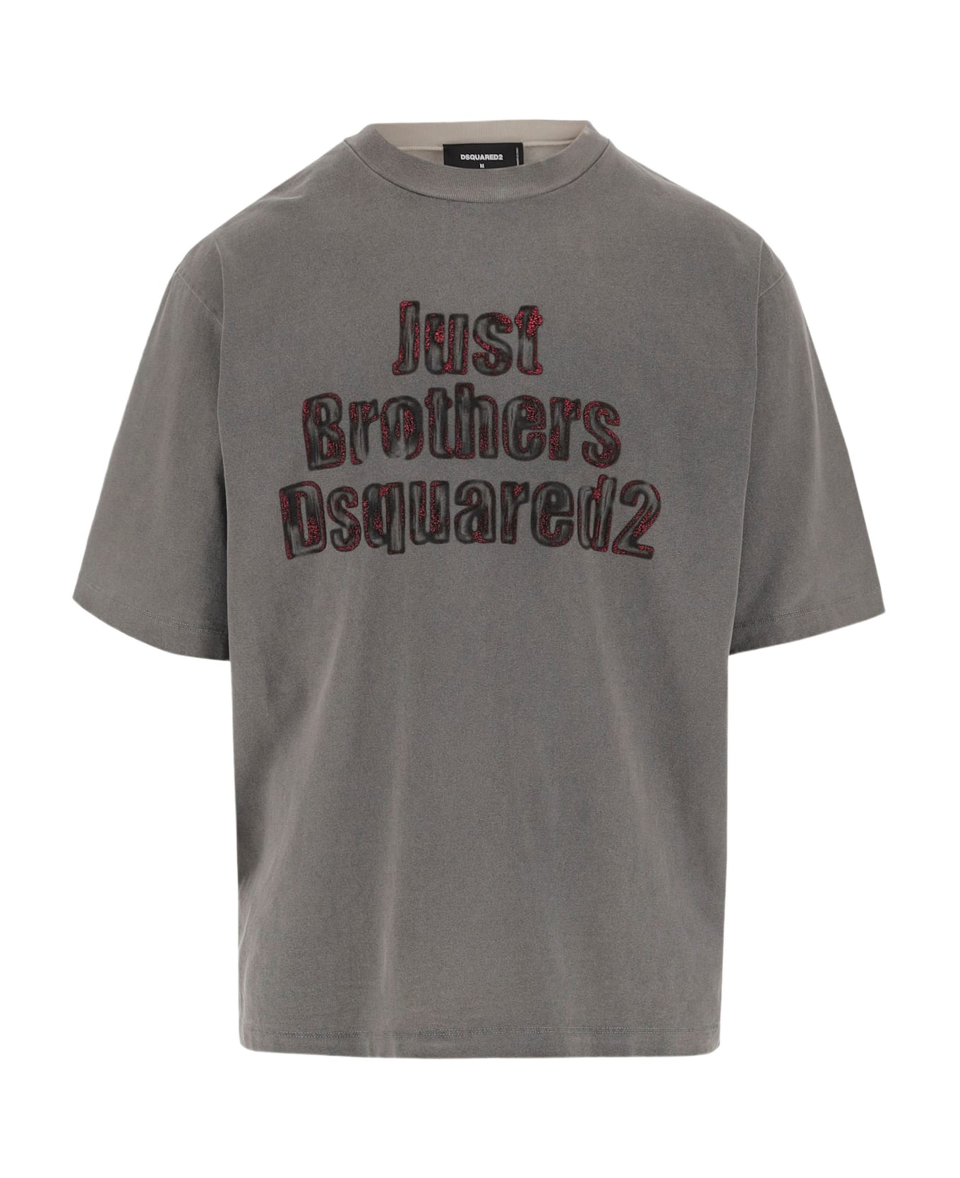 Dsquared2 Cotton T-shirt With Logo - Grey