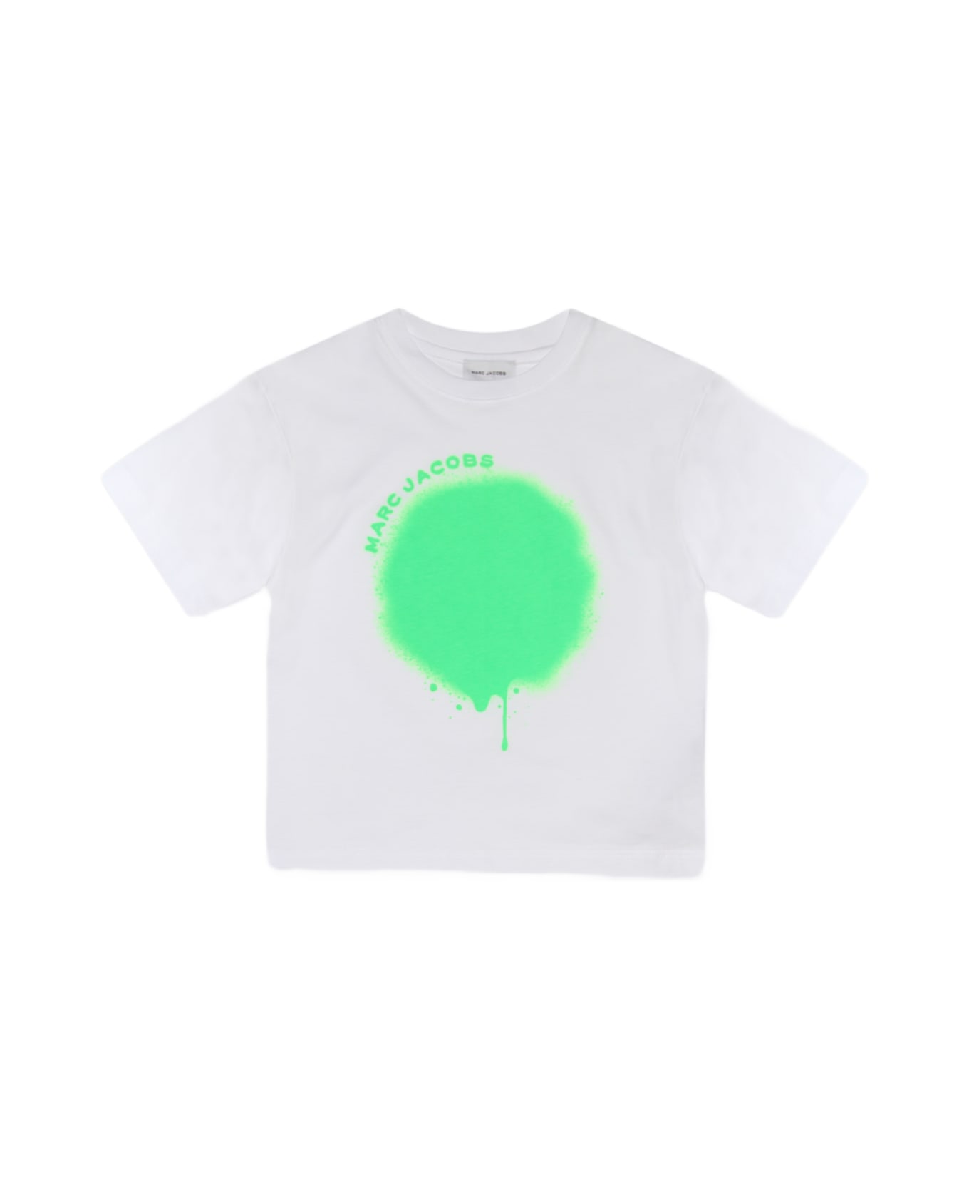 Marc Jacobs White And Green Cotton T-shirt - Green