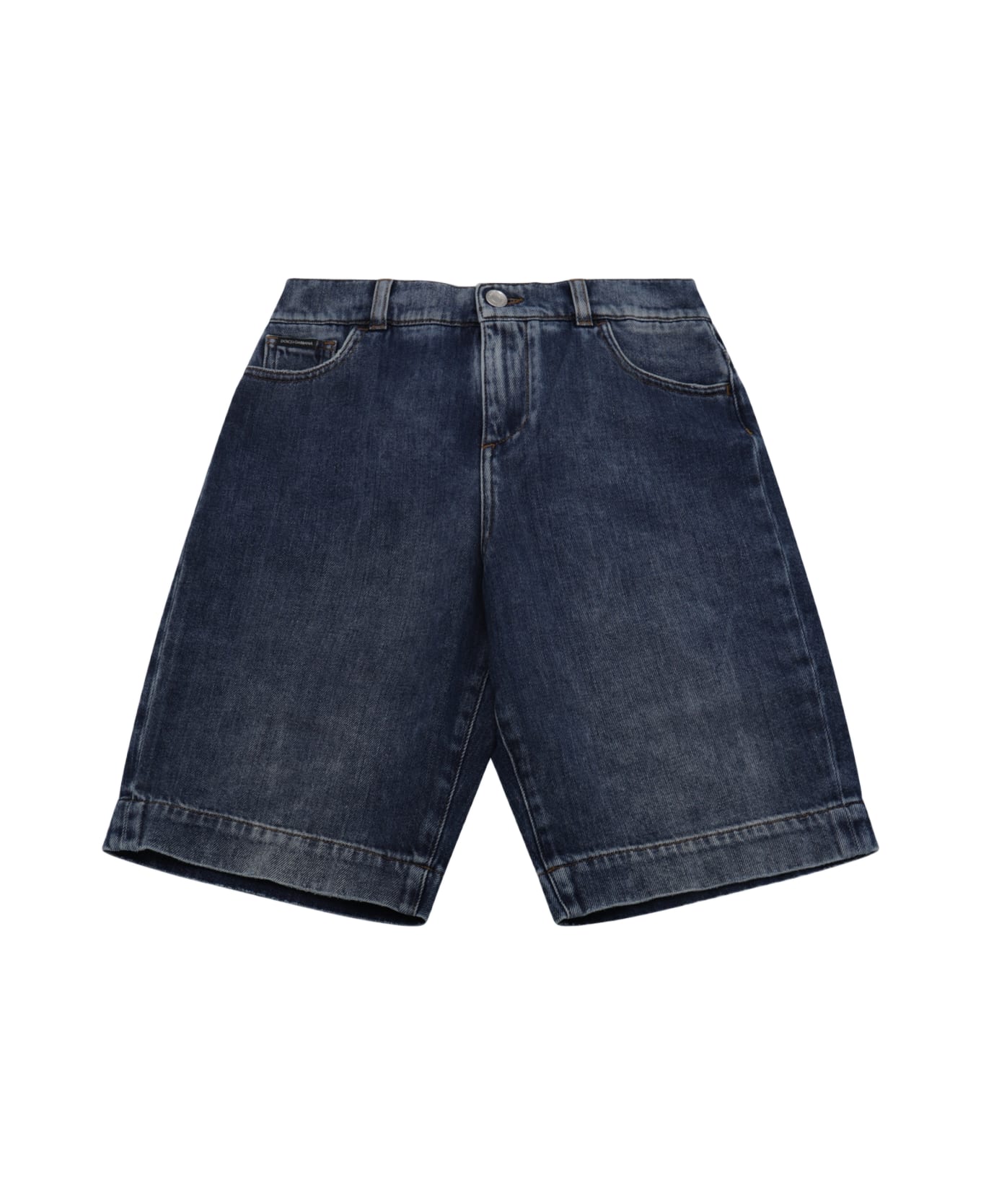 Dolce & Gabbana Blue Cotton Shorts - Blue