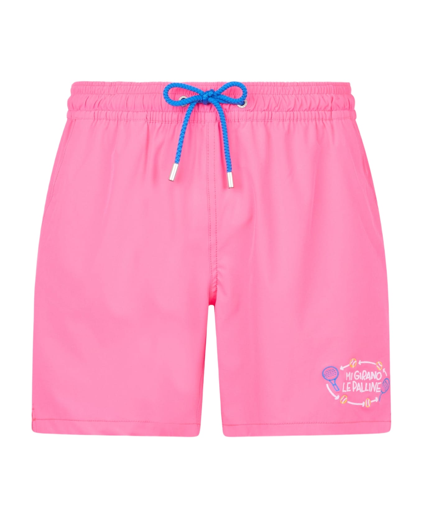 MC2 Saint Barth Classic Stretch Comfort Swim Shorts With Mi Girano Le Palline Embroidery | Insulti Luminosi Special Edition - PINK