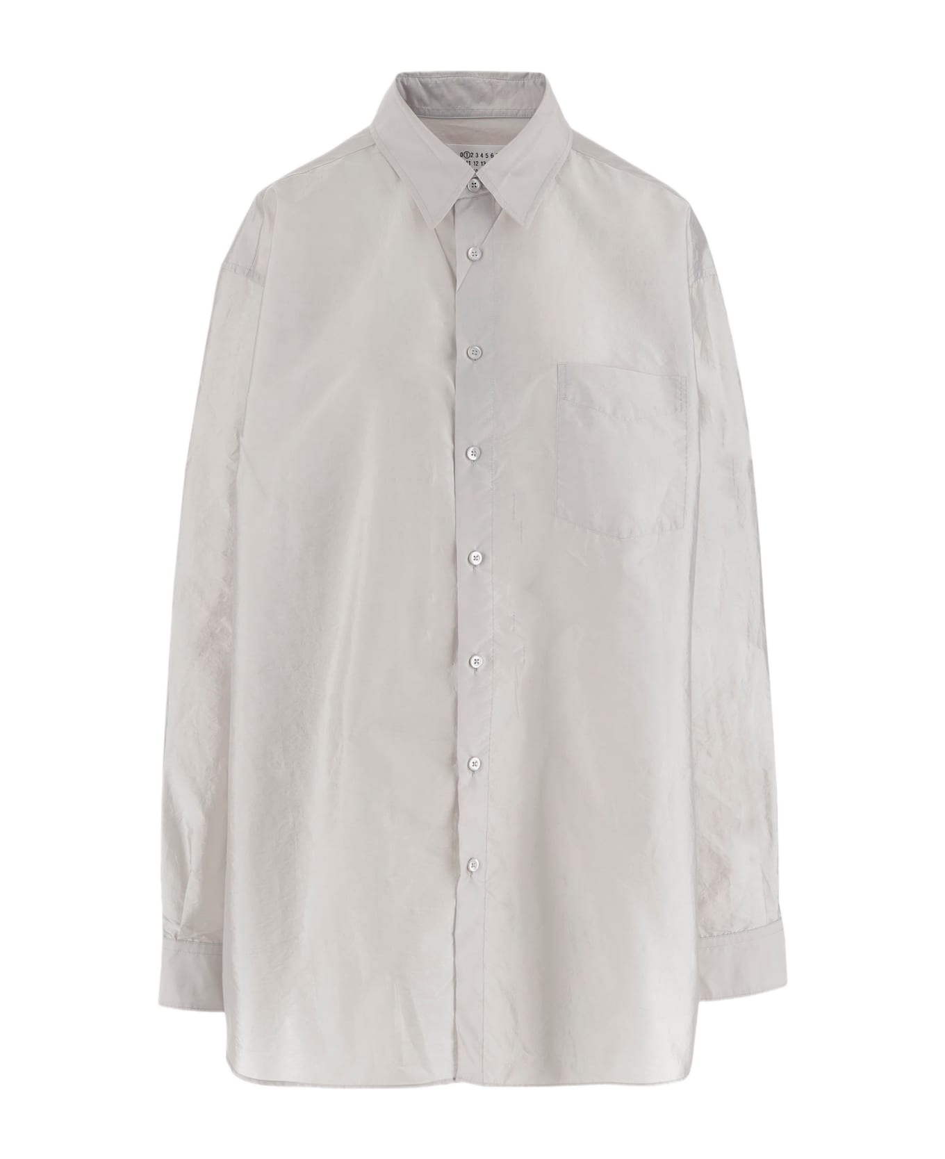 Maison Margiela Oversized Shirt In Technical Fabric - Grey