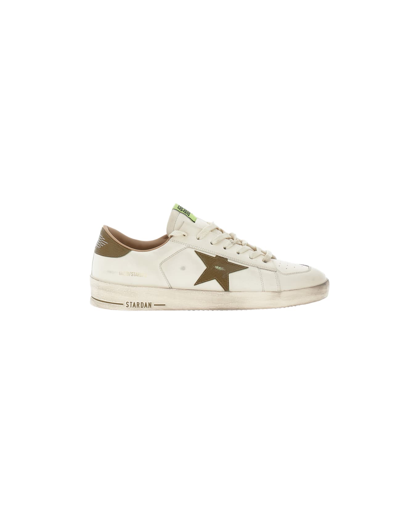 Golden Goose Stardan Leather Upper Nabu Star And Heel - White