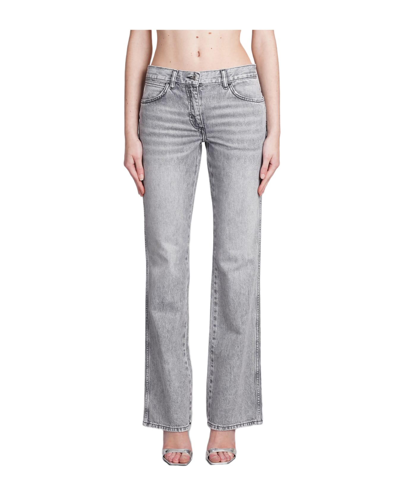 IRO Barni Jeans In Grey Cotton - grey
